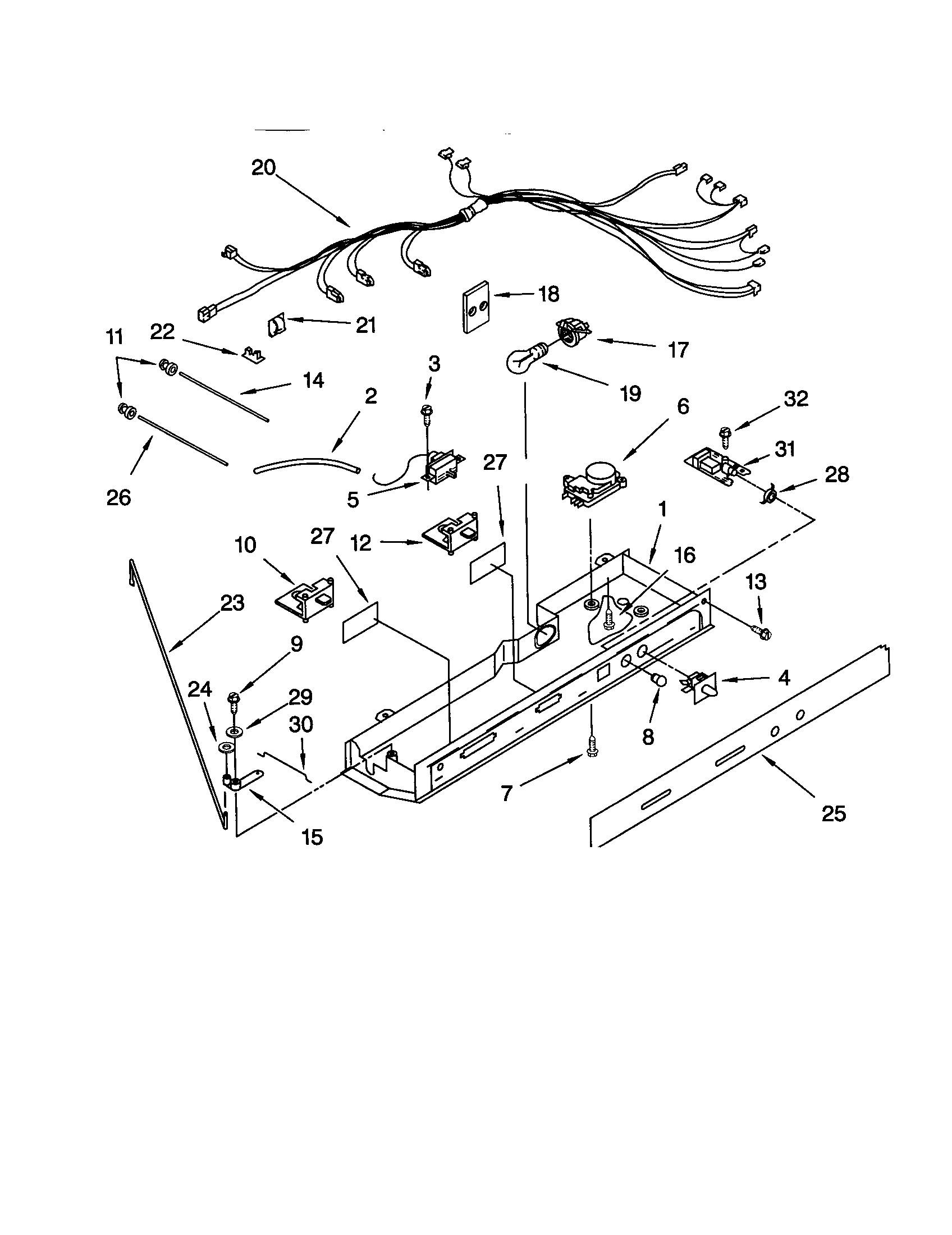 KitchenAid KSRV25FHBT00 control diagram