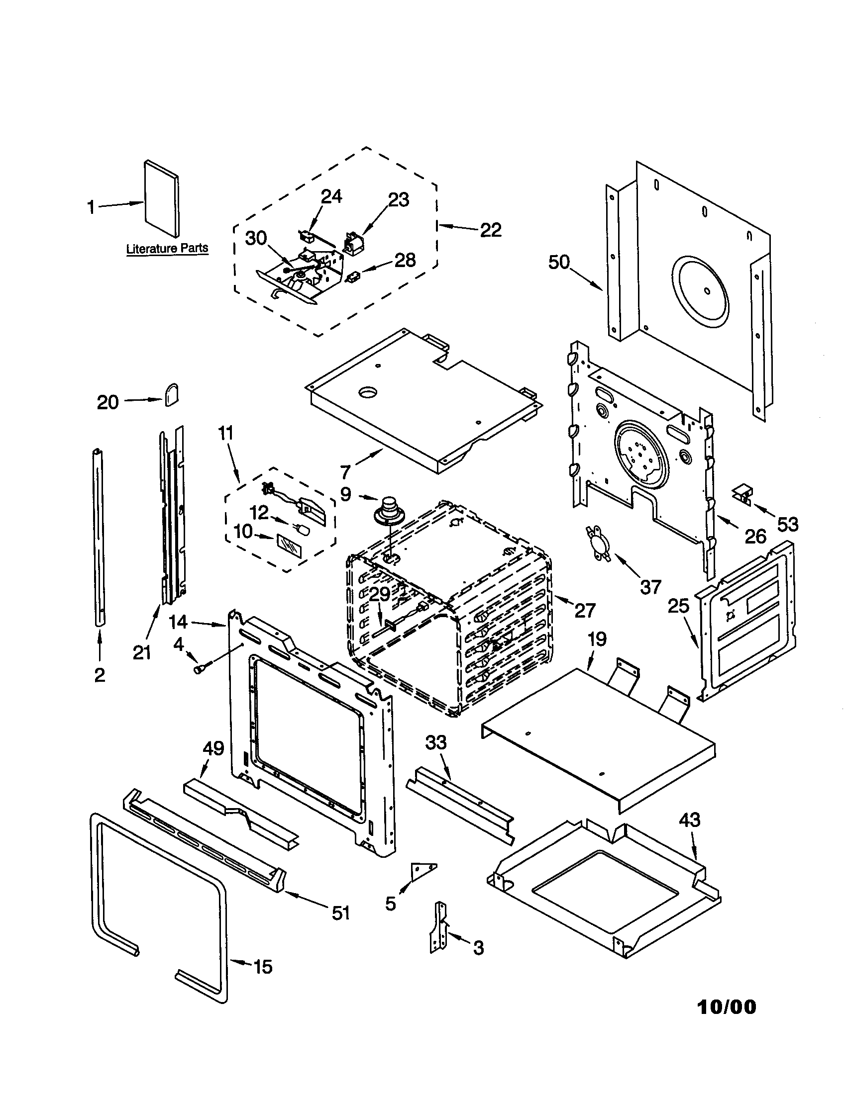 KitchenAid KEBS177DWH9 oven diagram