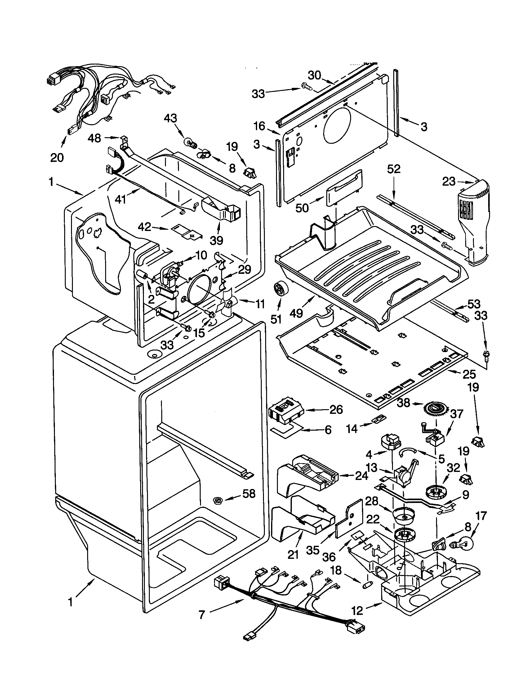 KitchenAid KTRC22MJBT00 liner diagram
