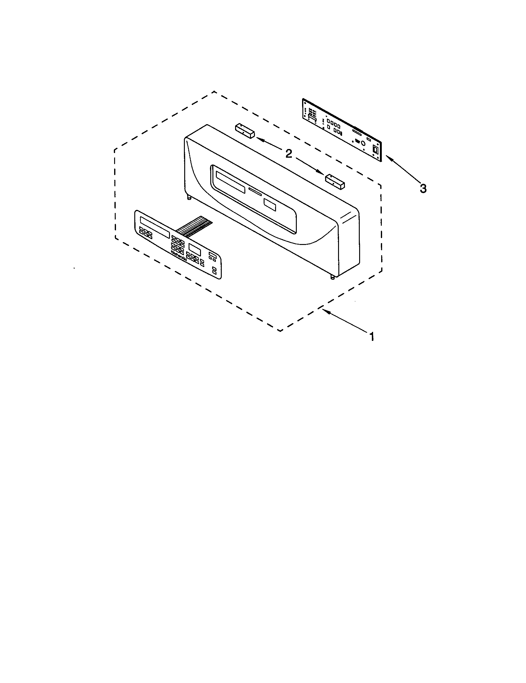 KitchenAid KEBS247DBL9 control panel diagram