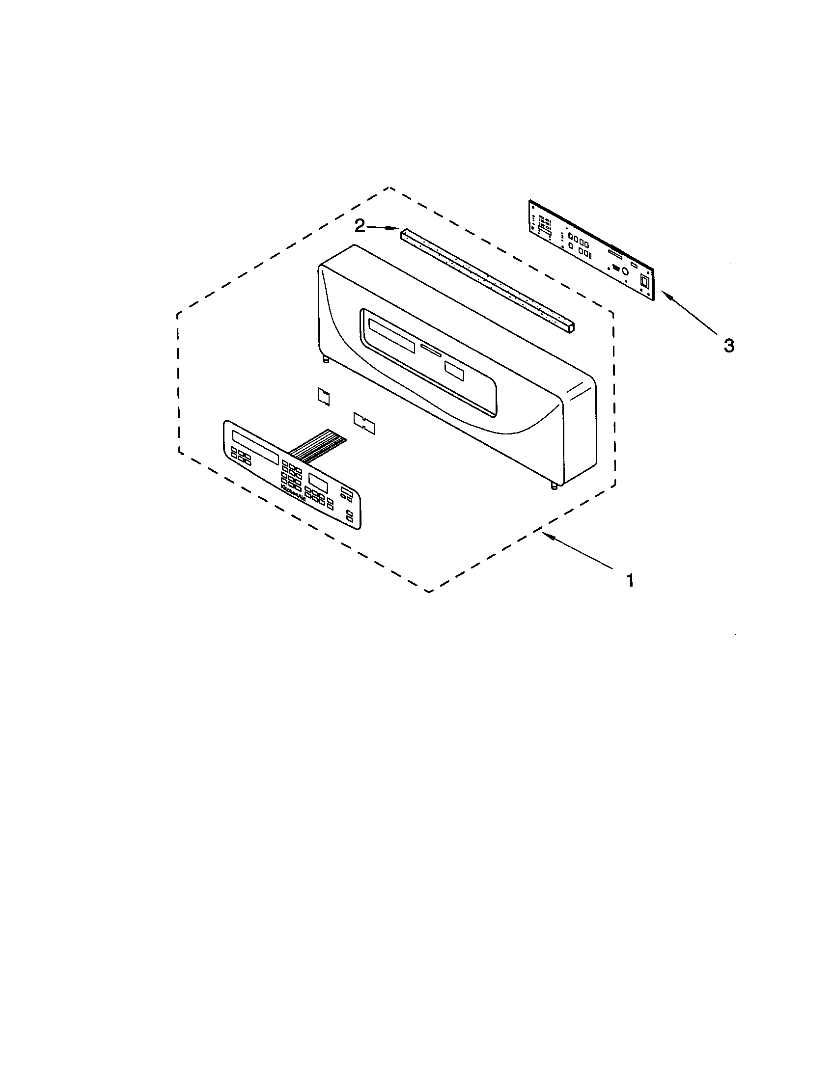 KitchenAid KEBI141DBL9 control panel diagram