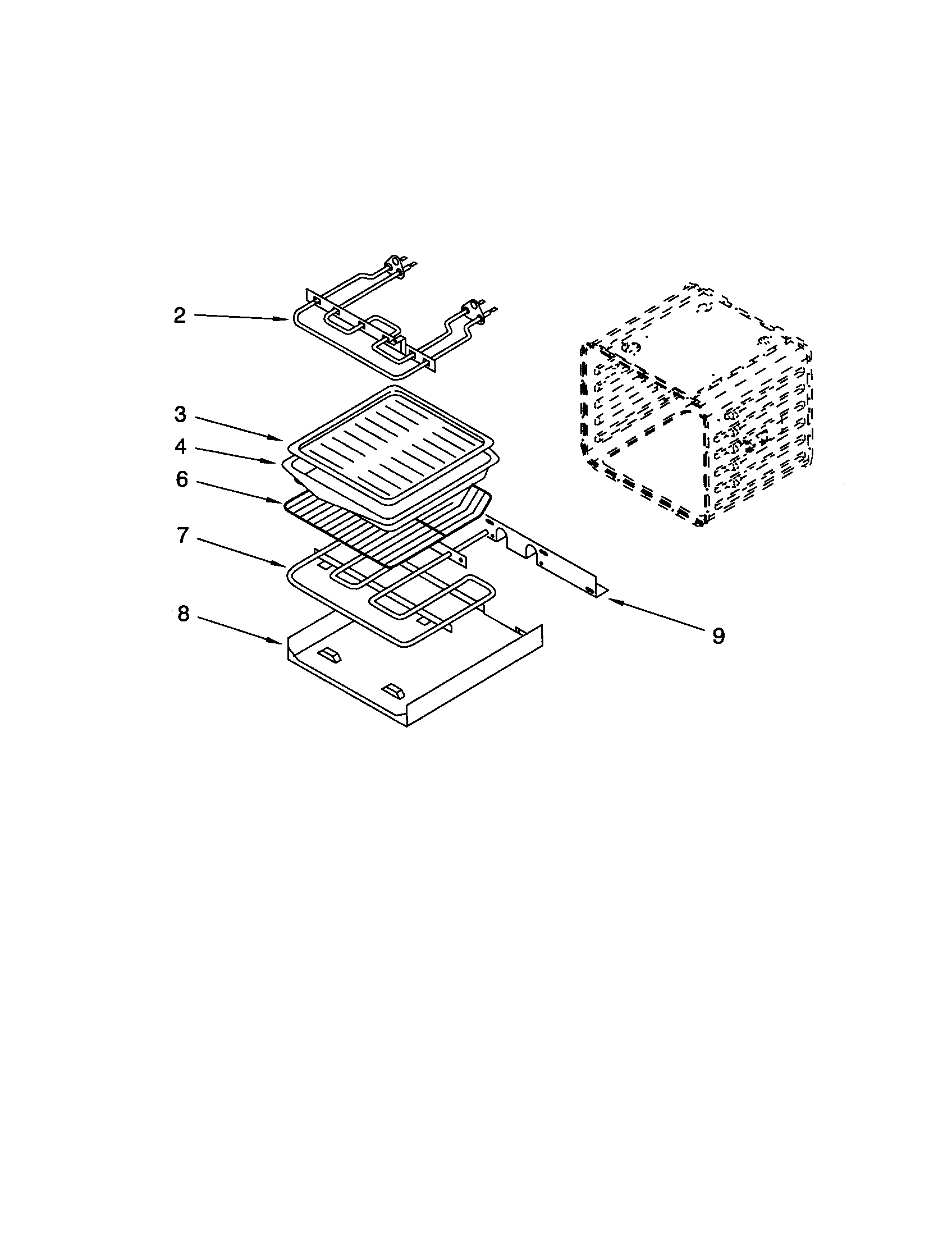 KitchenAid KEBI141DBL9 internal oven diagram