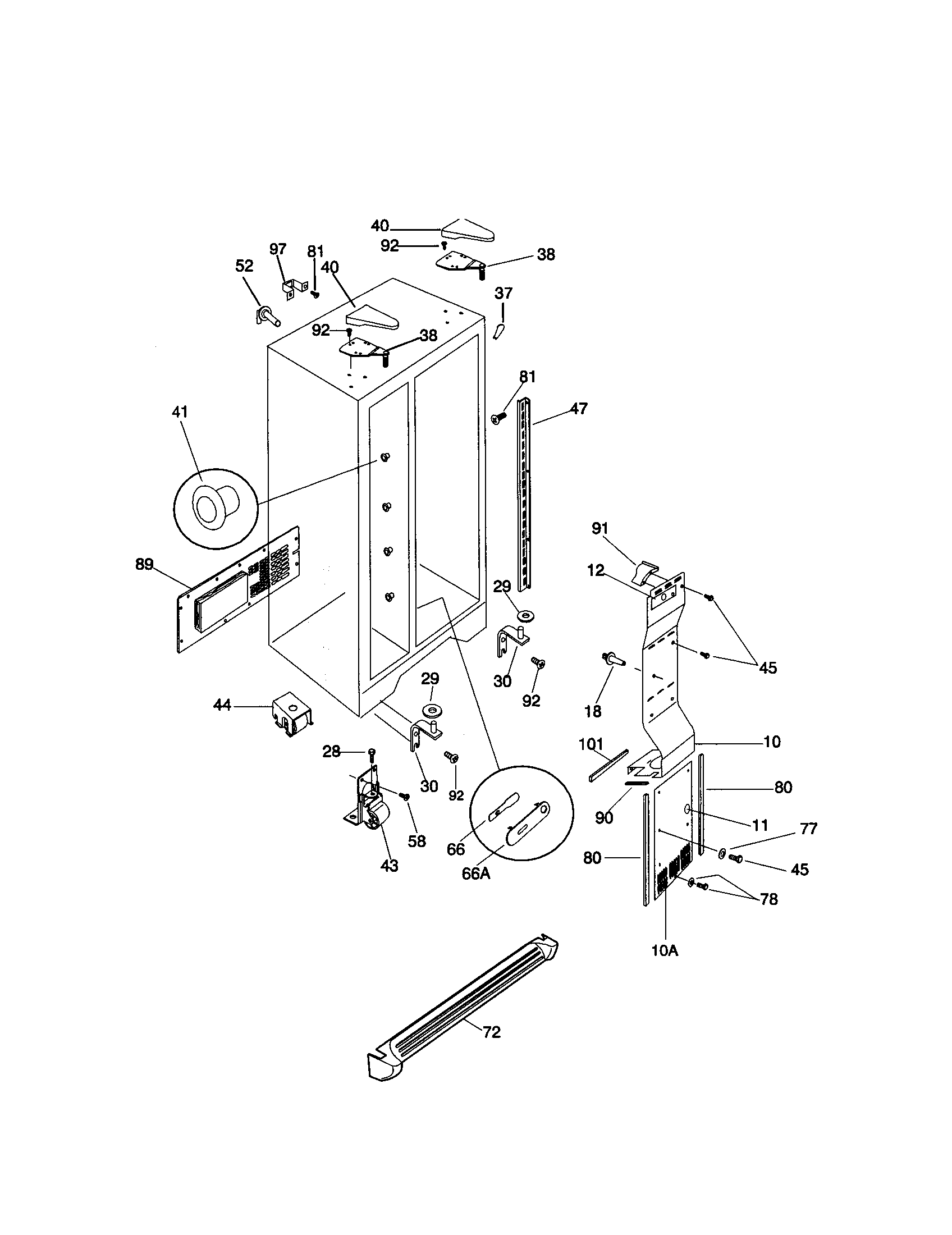 Kenmore 25348022894 cabinet diagram