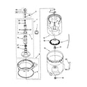 Kenmore 11020932993 agitator,basket and tub diagram