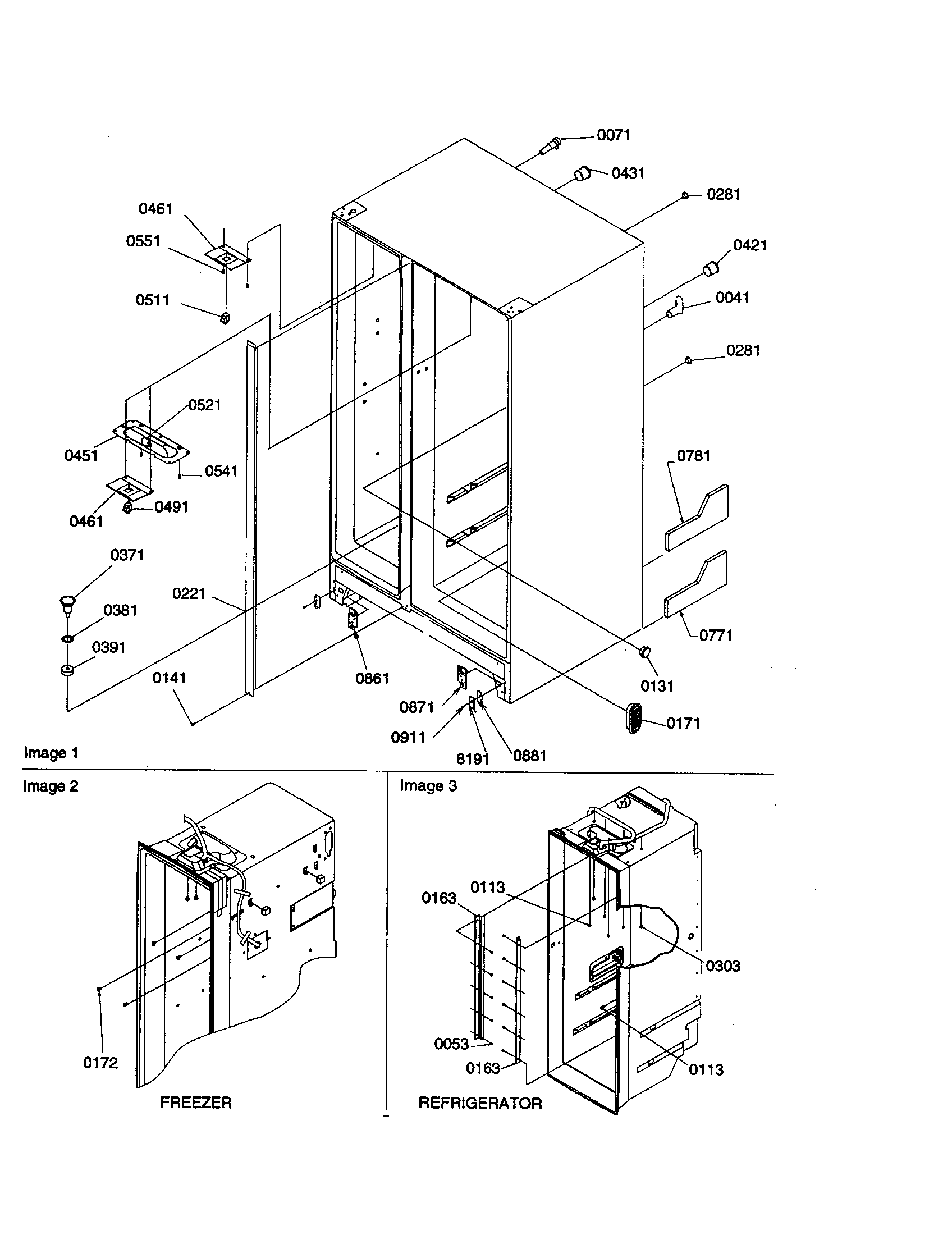 Amana SPD26VW-P1315210WW cabinet diagram