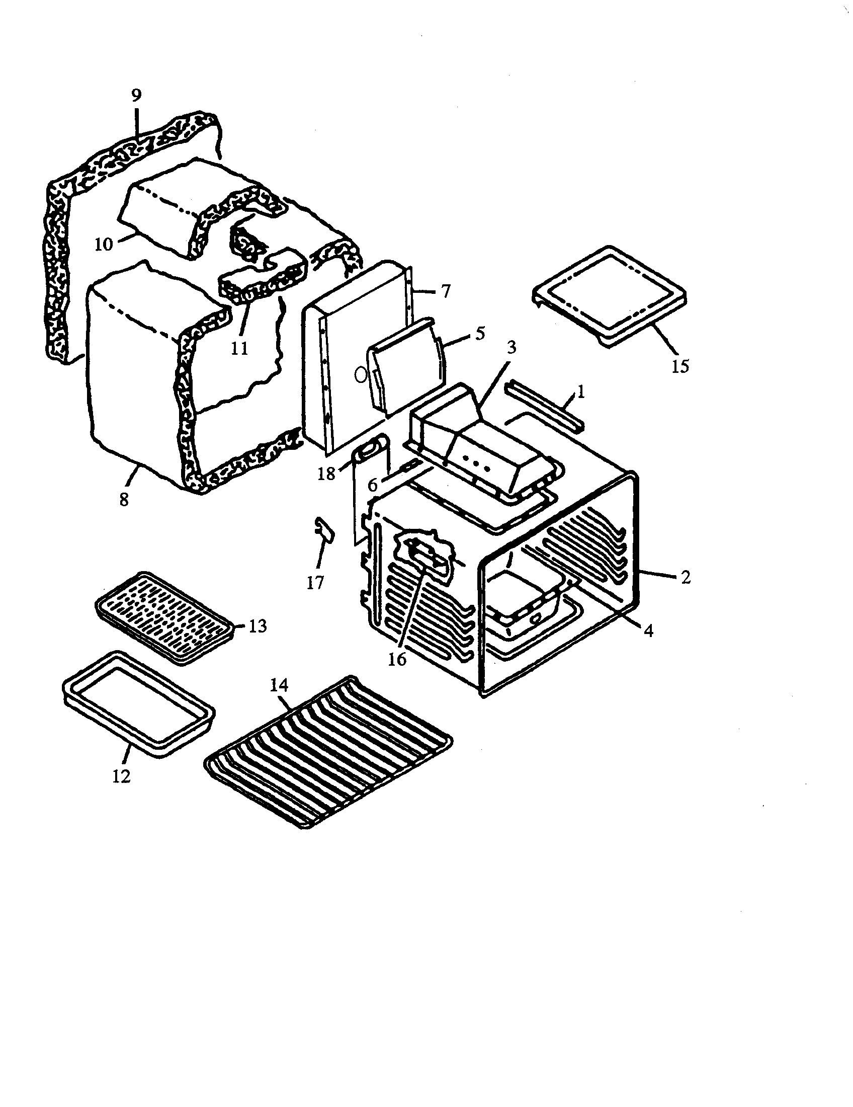 Amana AGS760WW-P1141238NWW oven assembly diagram
