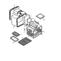 Amana AGS780E-P1168601NE oven assembly diagram
