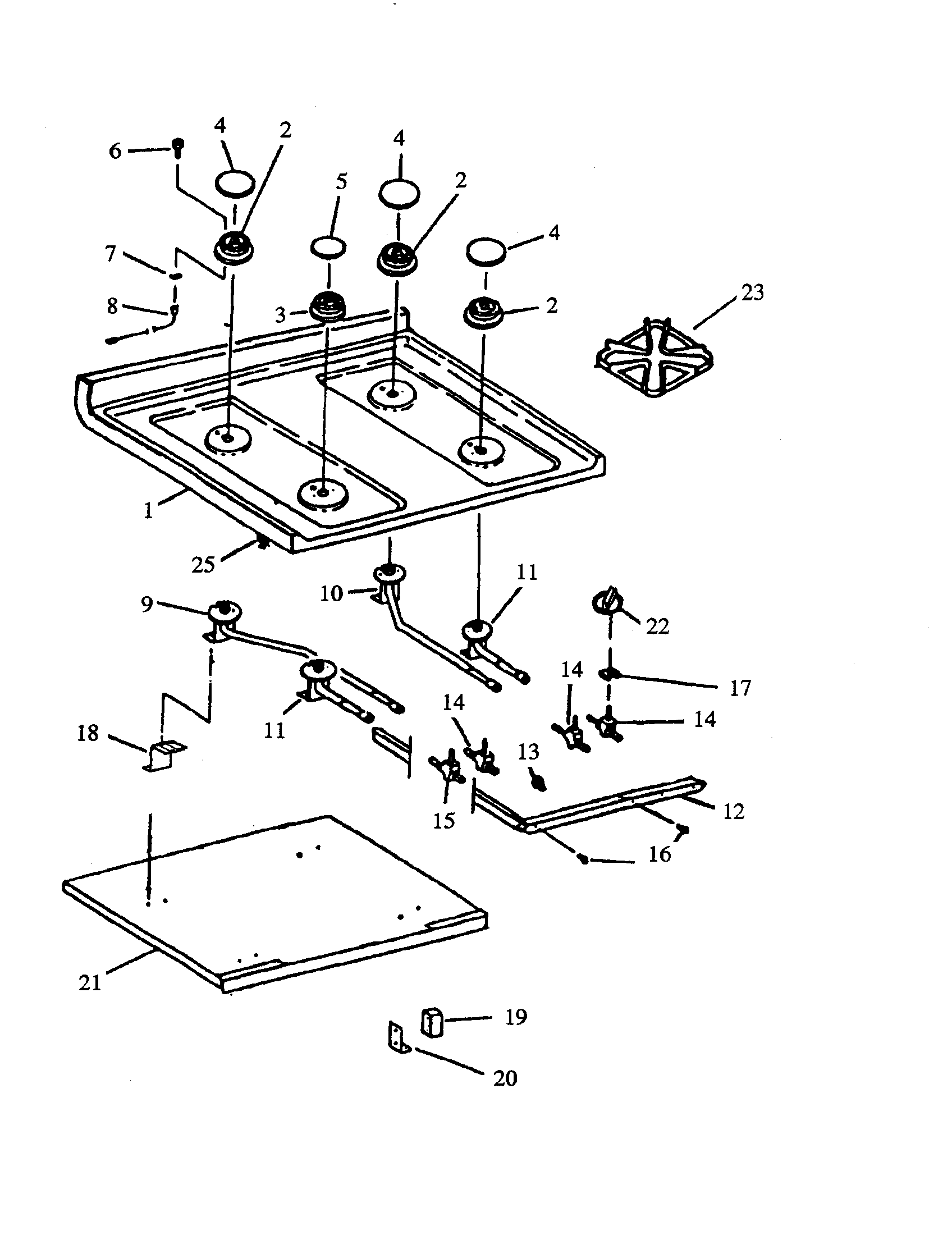 Amana AGS760WW-P1141238NWW sealed burner diagram