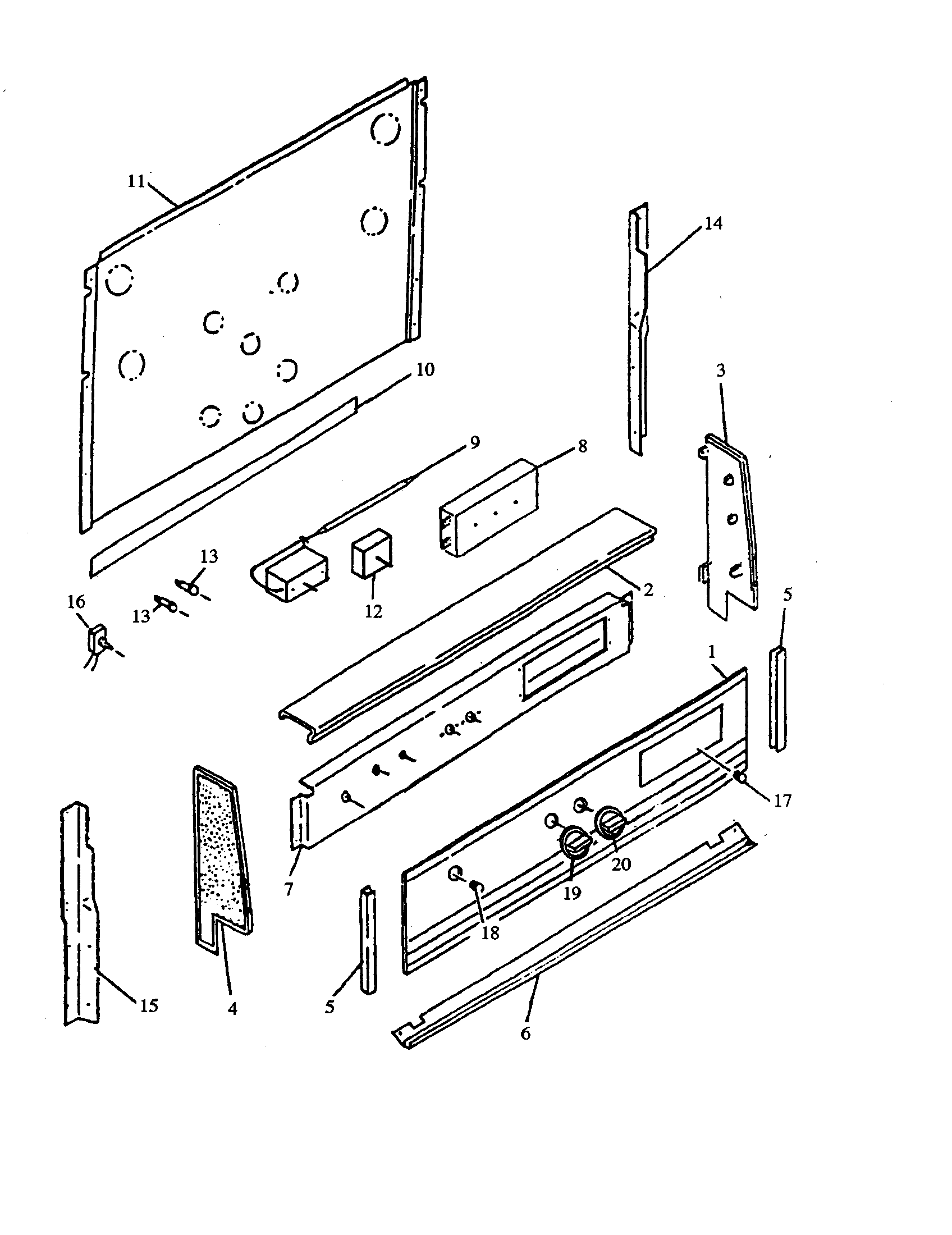 Amana AGS760WW-P1141238NWW backguard for ags750 diagram