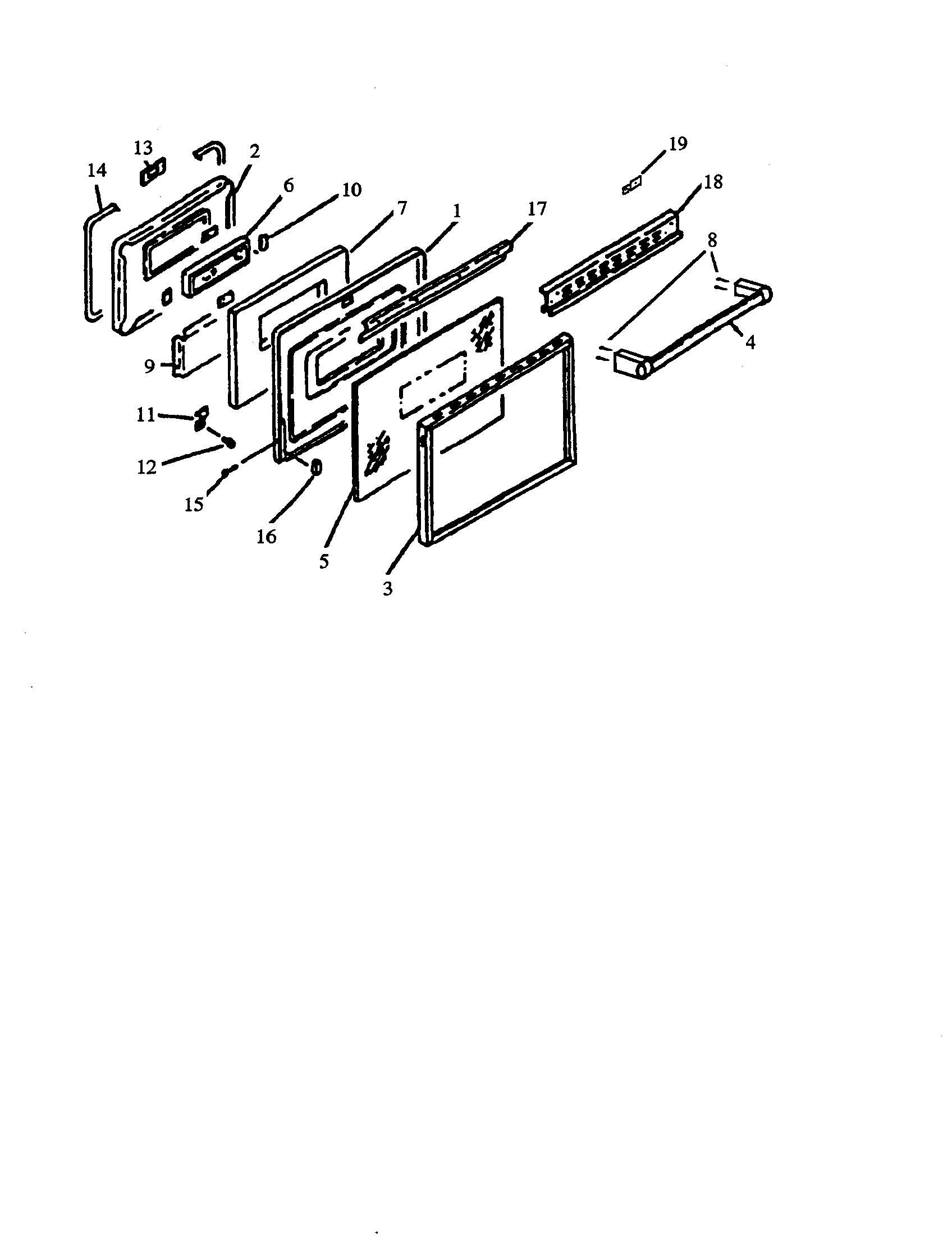 Amana AGS760WW-P1141238NWW oven door assembly diagram