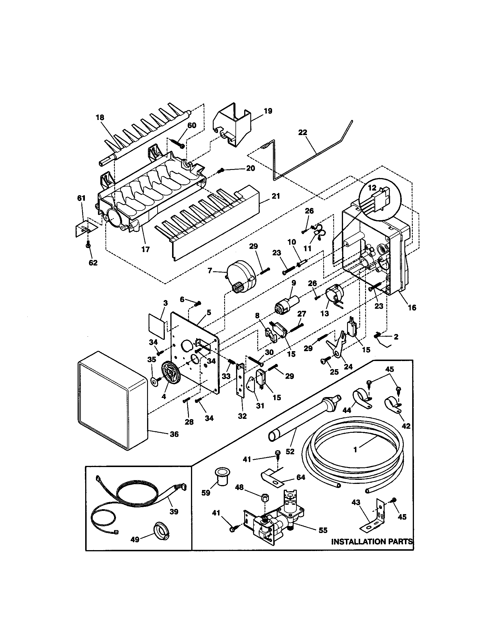 Kenmore 25379837991 icemaker diagram