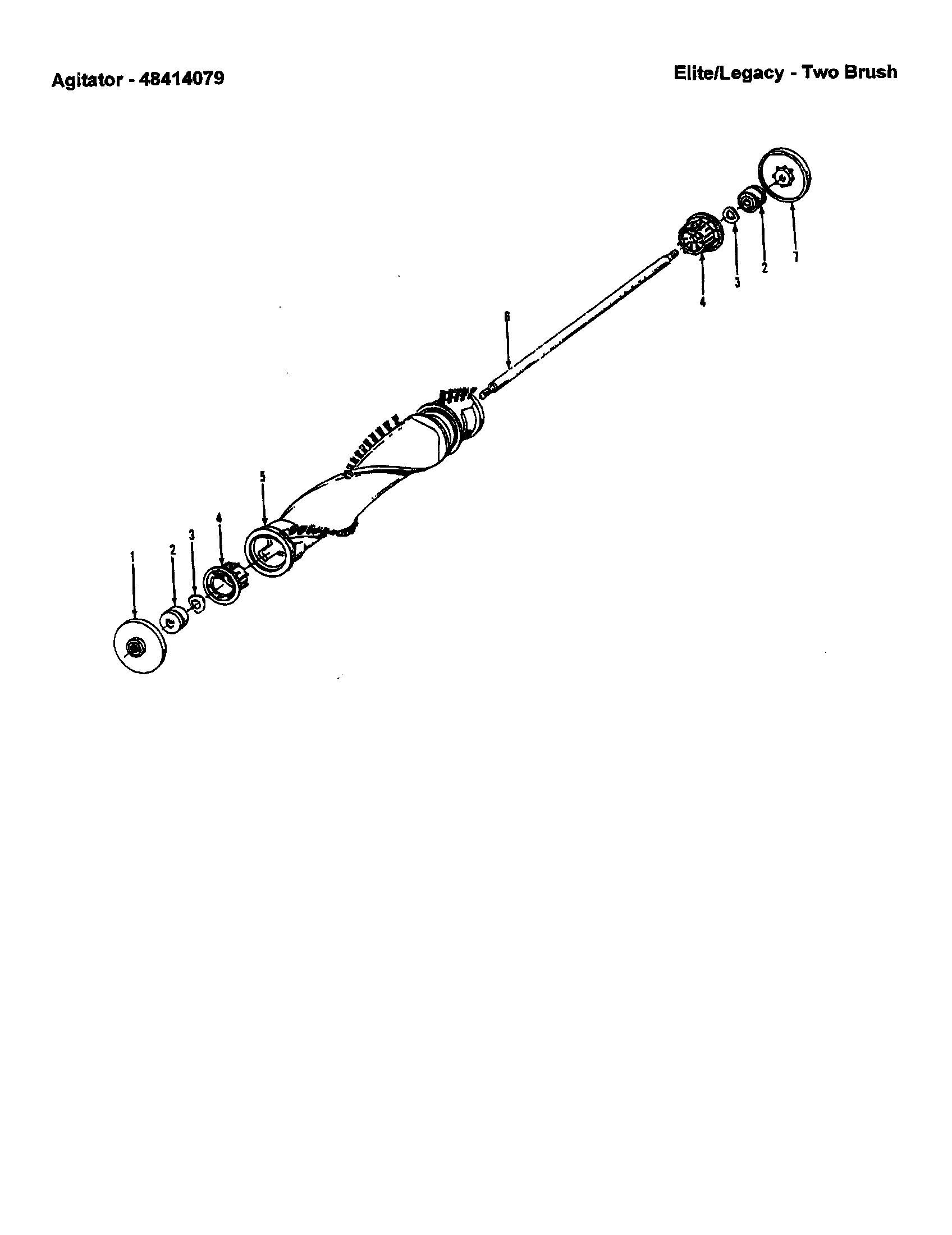 Hoover U4272930 agitator - 48414079 diagram