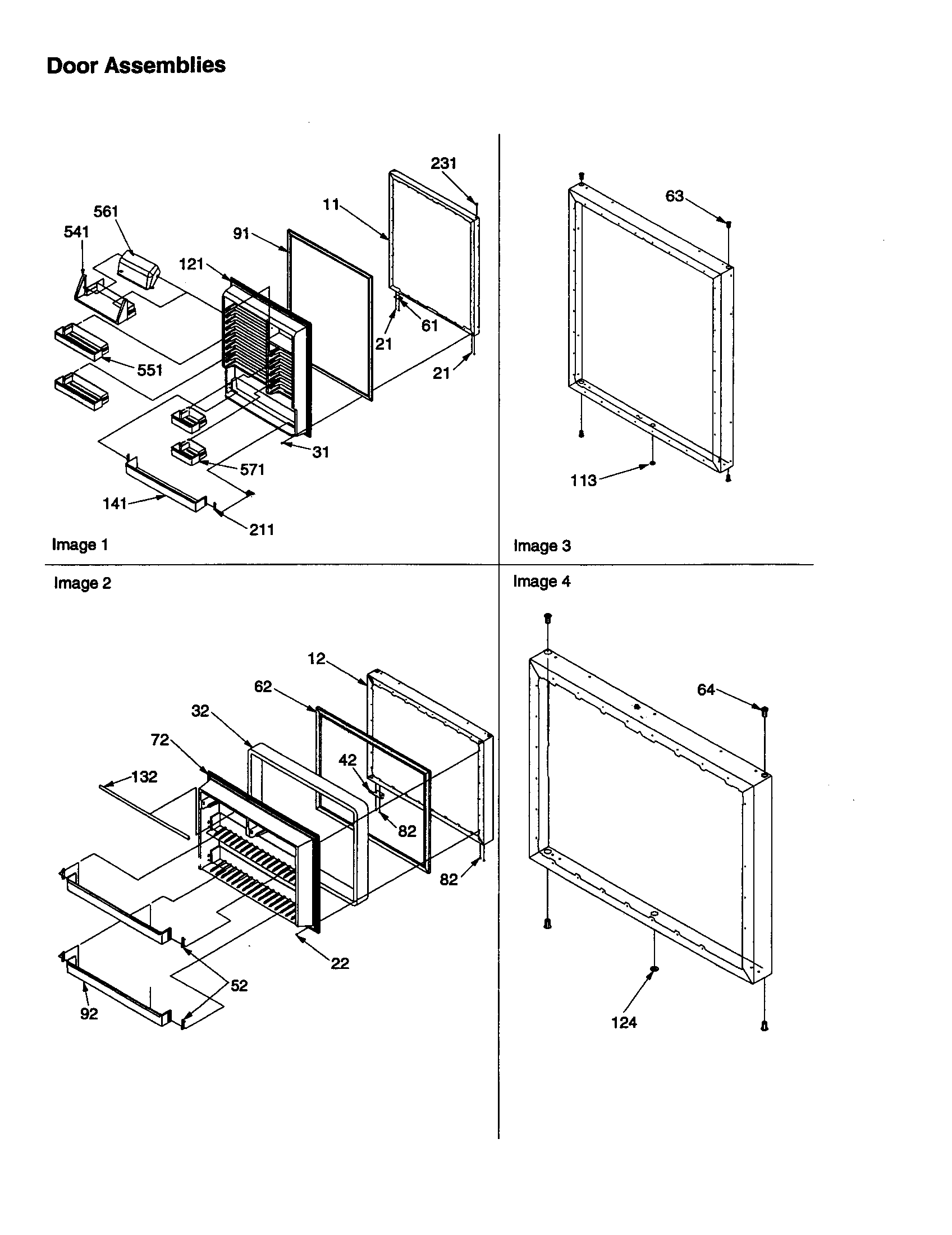 Amana BR22VE-P1325003WE door assemblies diagram
