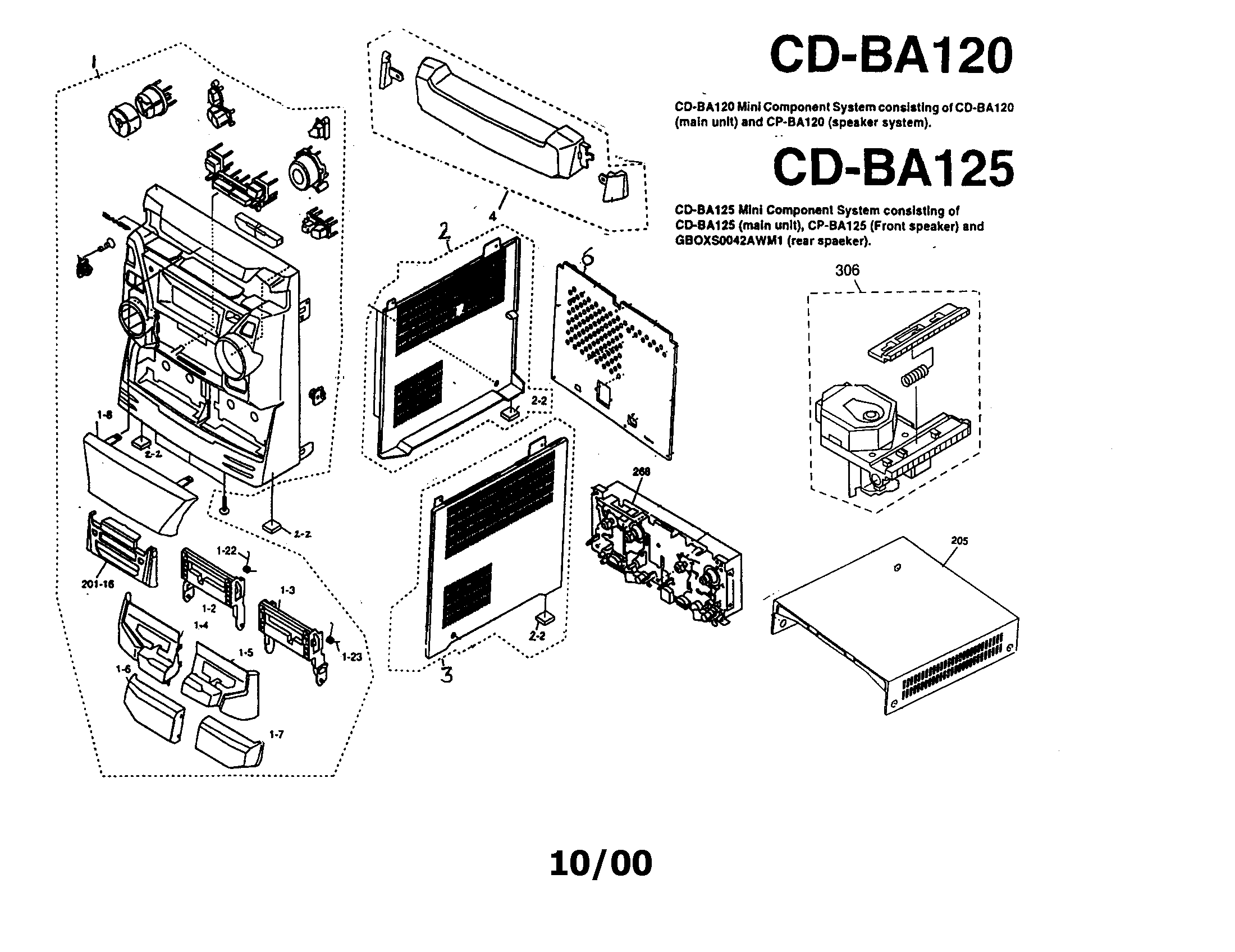 Sharp CD-BA120 tabletop diagram