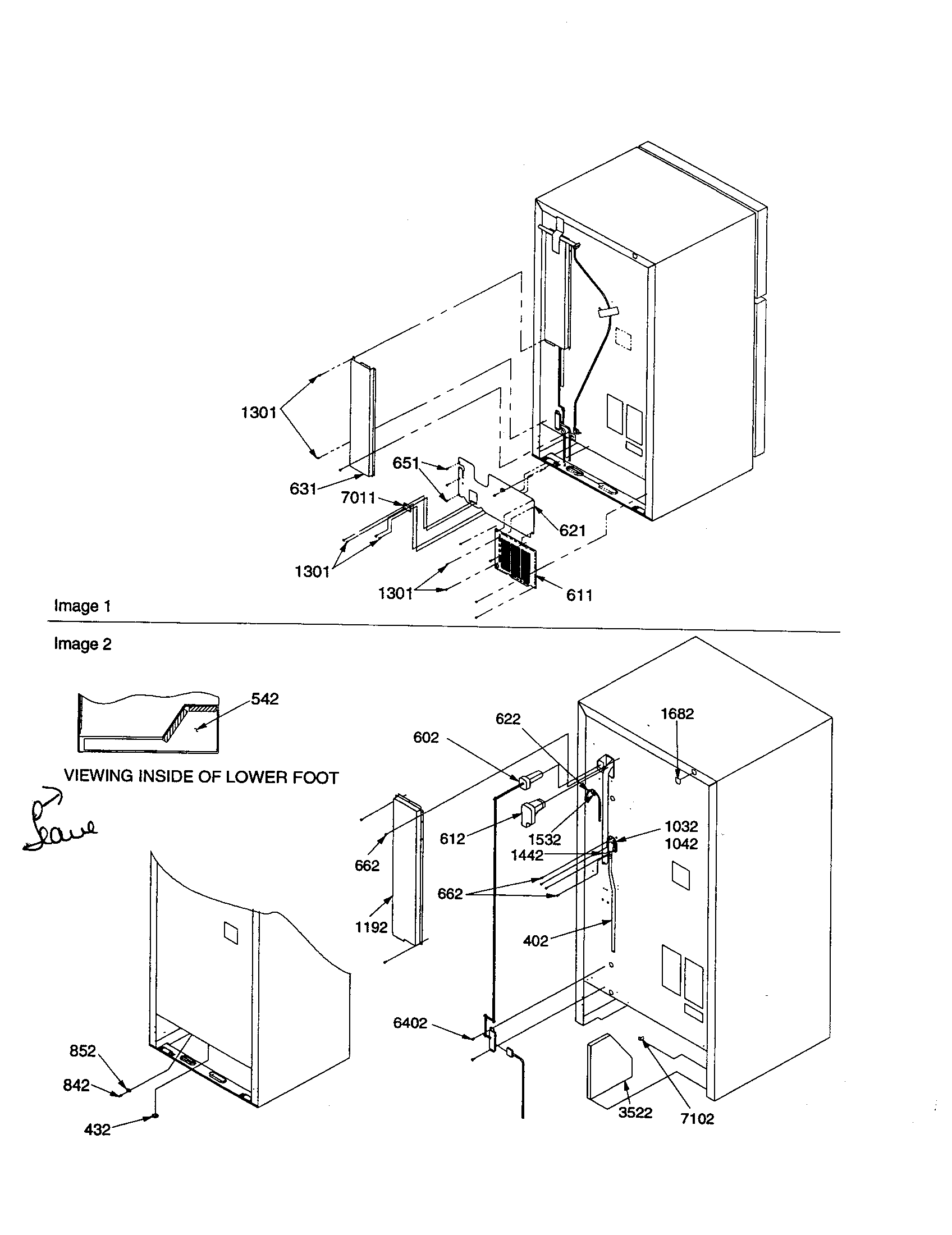 Amana DRT2102AC-PDRT2102AC0 cabinet back diagram