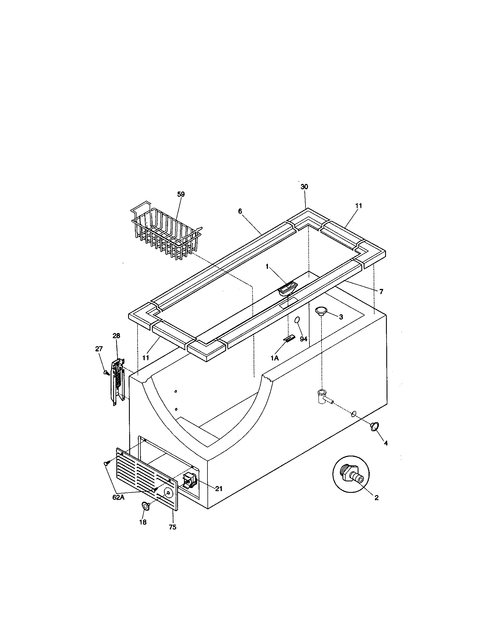 Kenmore 25319531994 cabinet diagram
