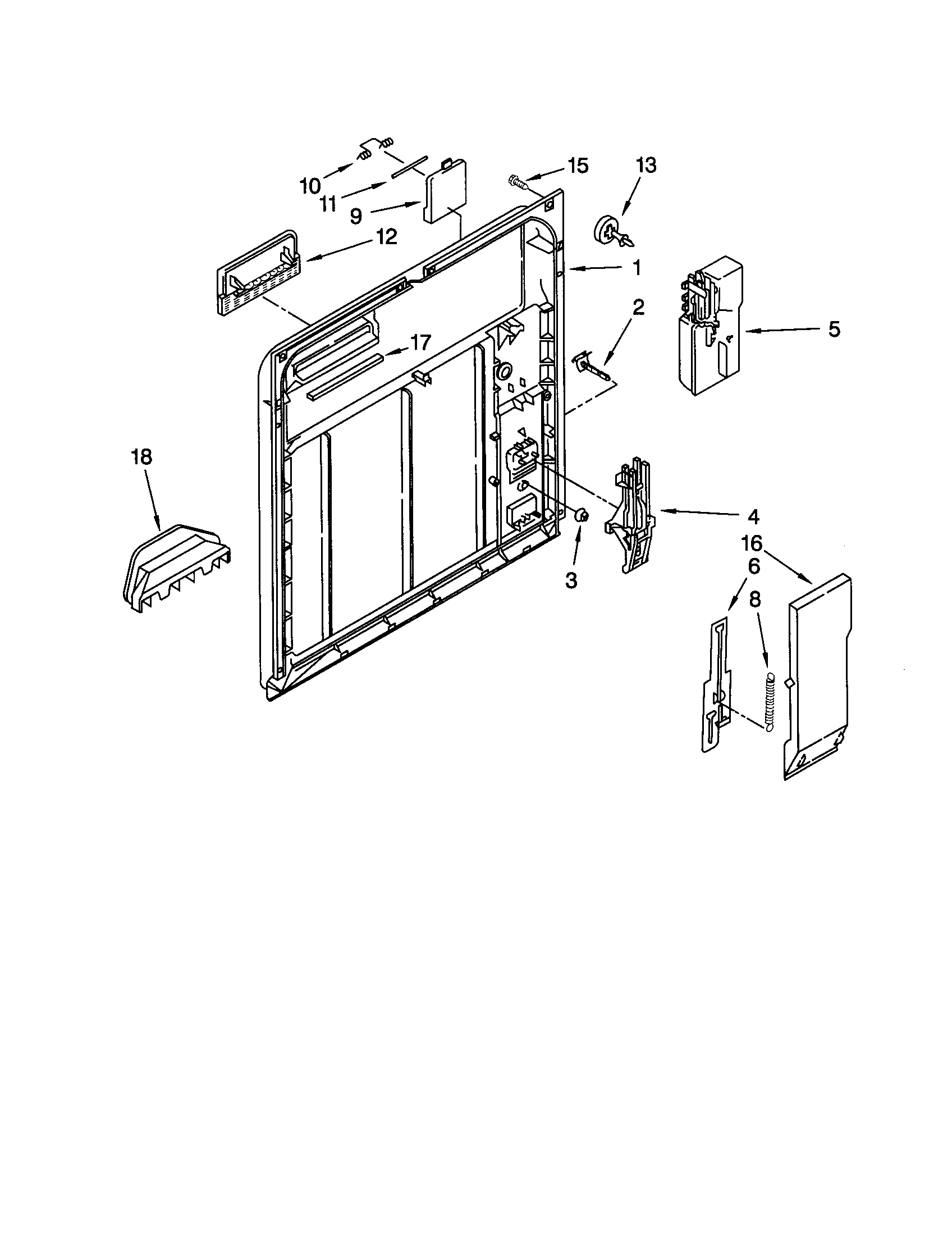 Whirlpool DP920PFGY4 inner door diagram