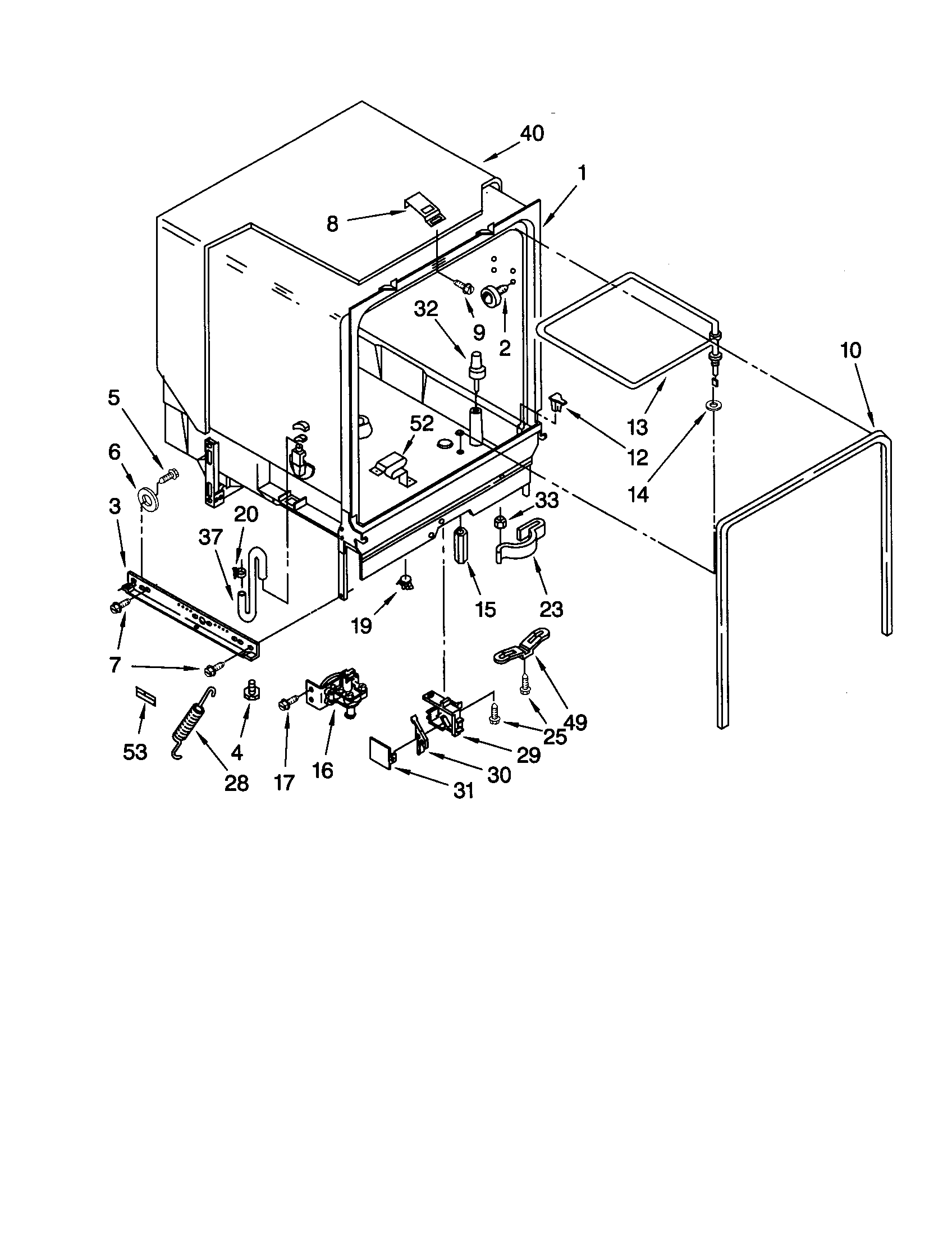 Whirlpool DP920PFGY4 tub assembly diagram