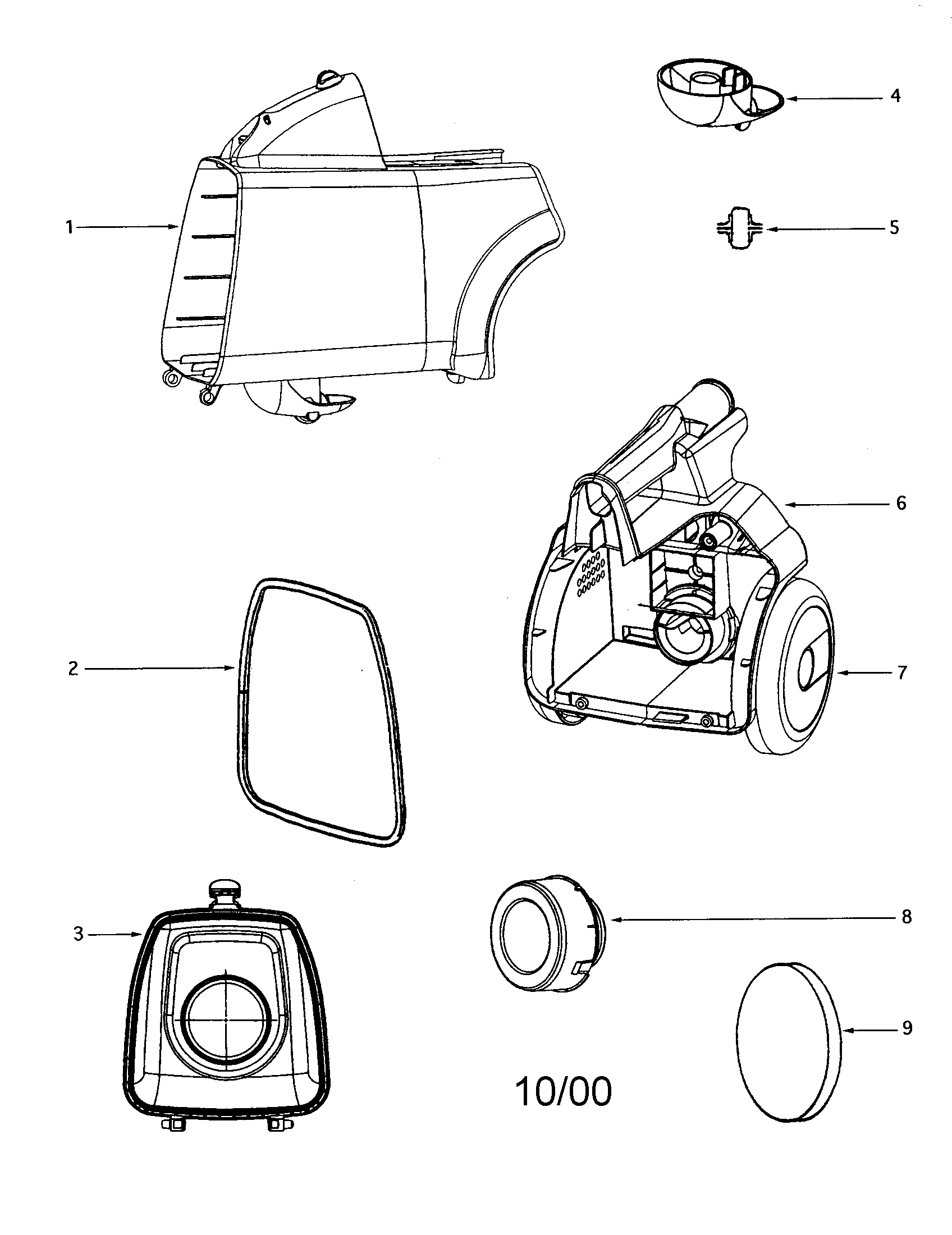 Eureka 3672A-1 housing diagram