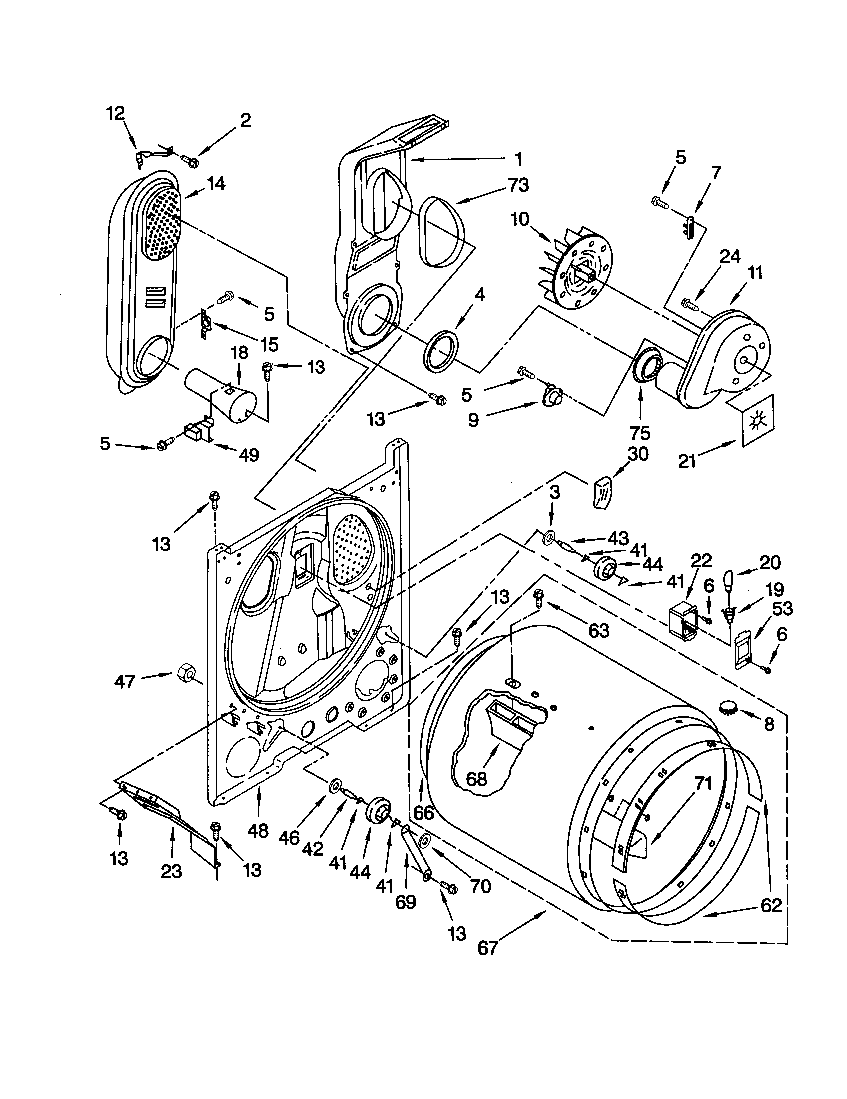 Whirlpool LGQ8857JQ1 bulkhead diagram