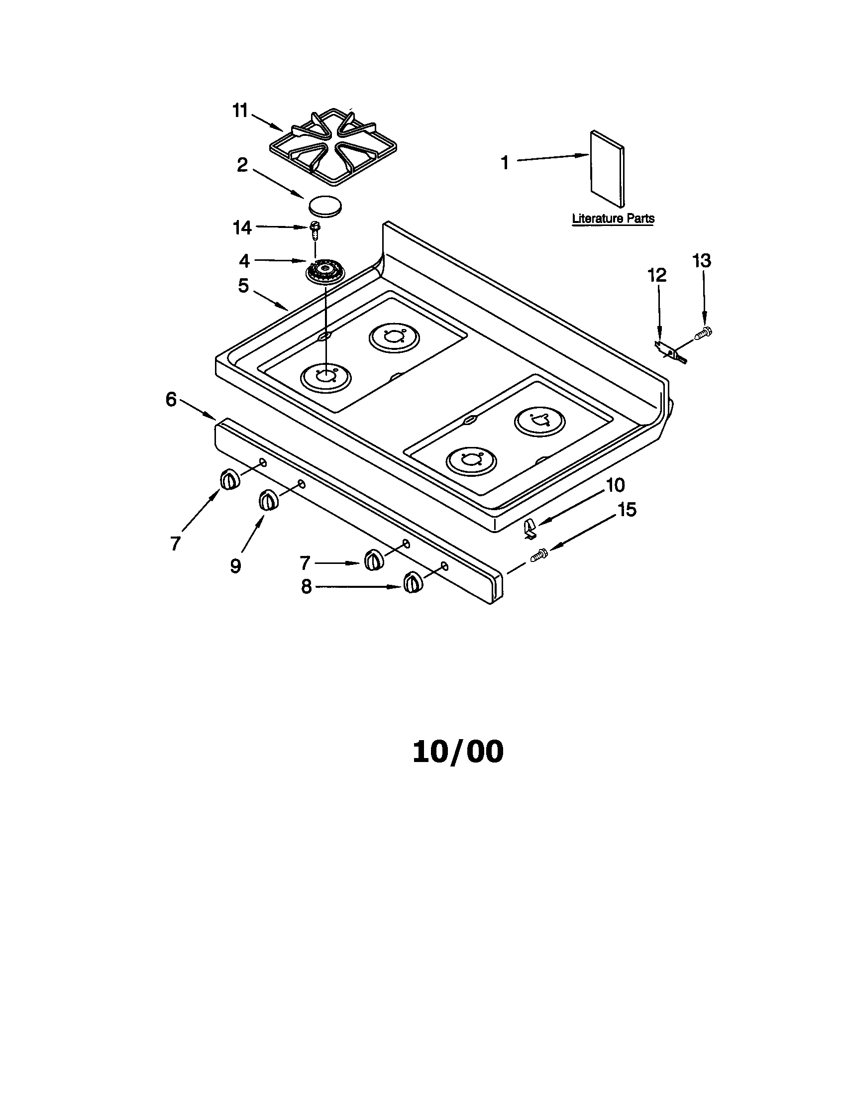 Kenmore 66575824002 cooktop diagram