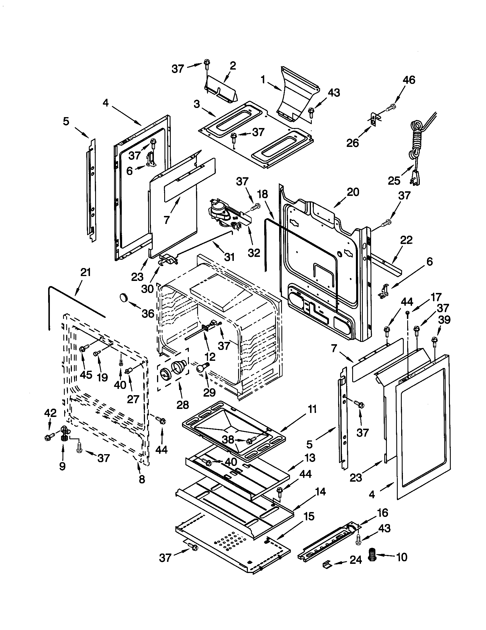 Kenmore 66575812002 chassis diagram