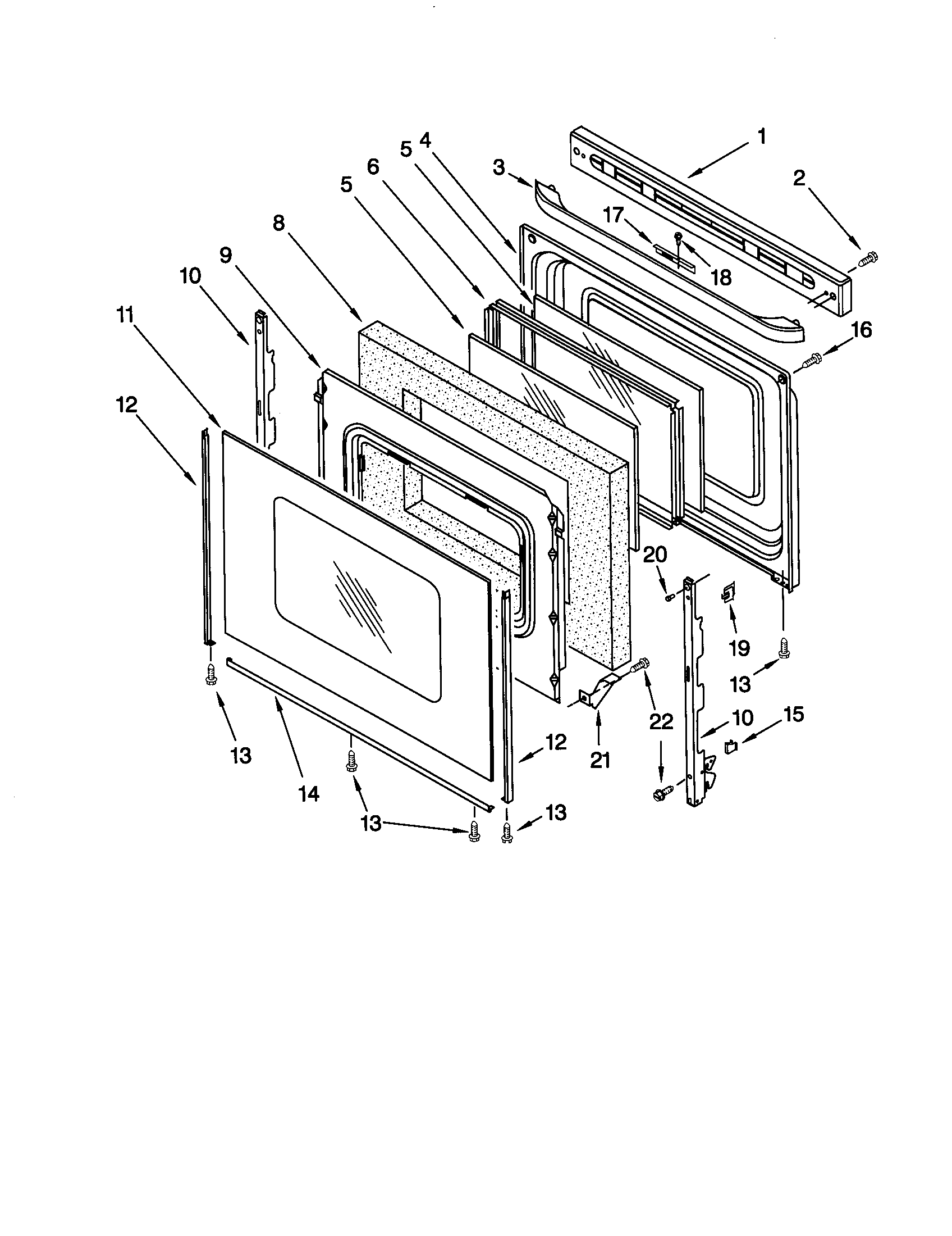 Kenmore 66575812002 door diagram