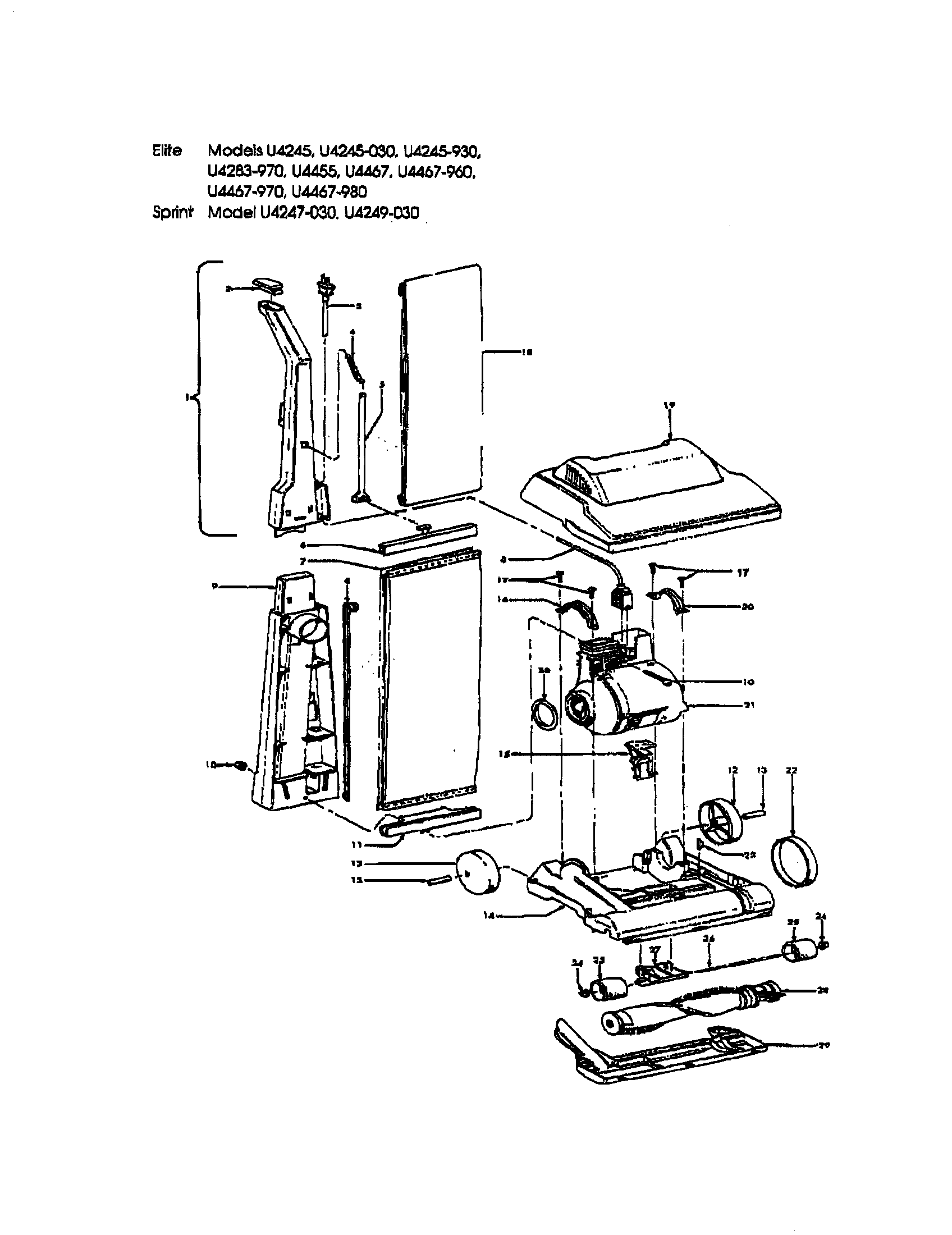 Hoover U4283970 hood diagram