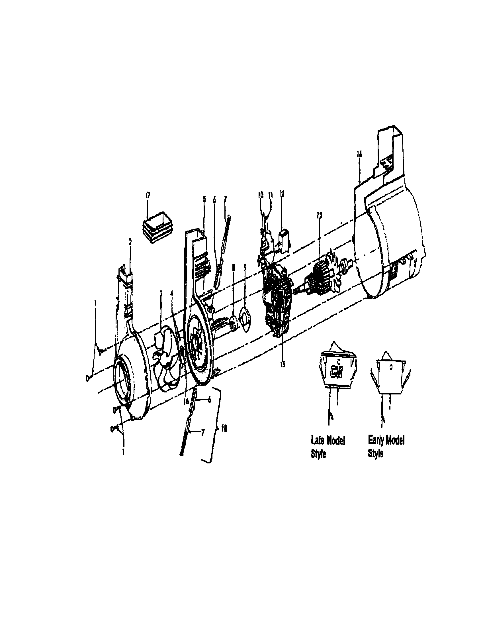 Hoover U4283970 motor diagram