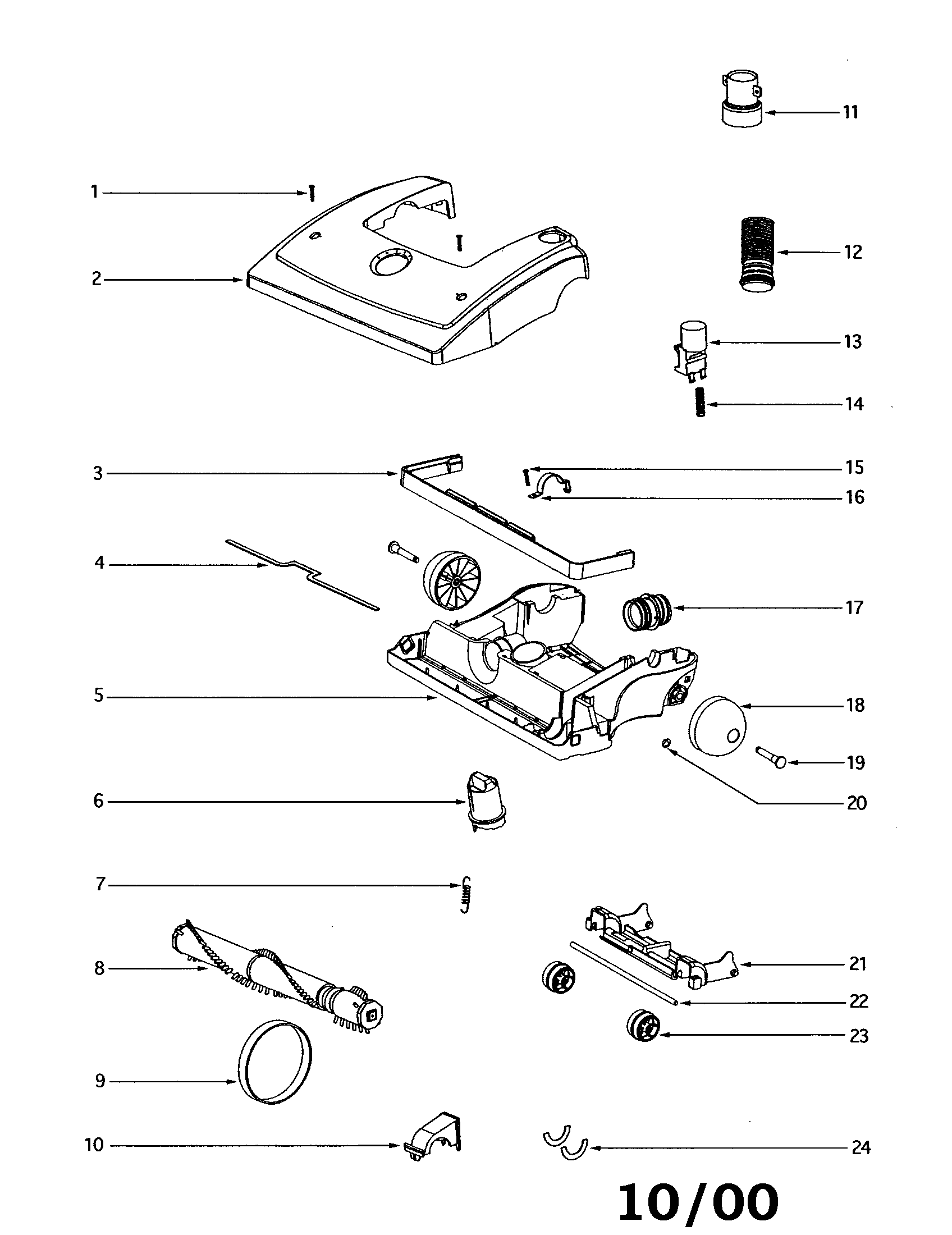 Eureka 4687AT hood diagram