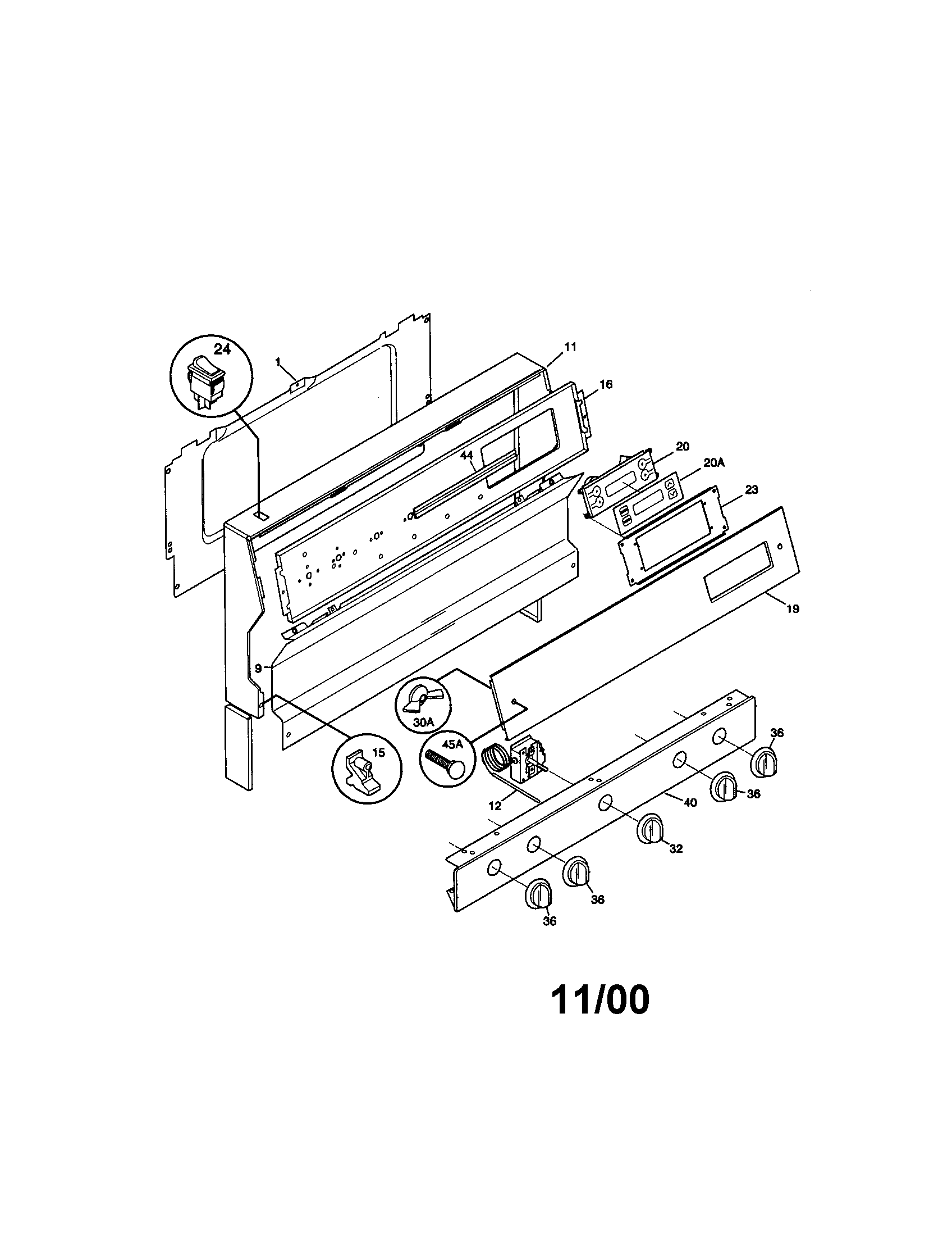 Kenmore 79071102001 backguard diagram