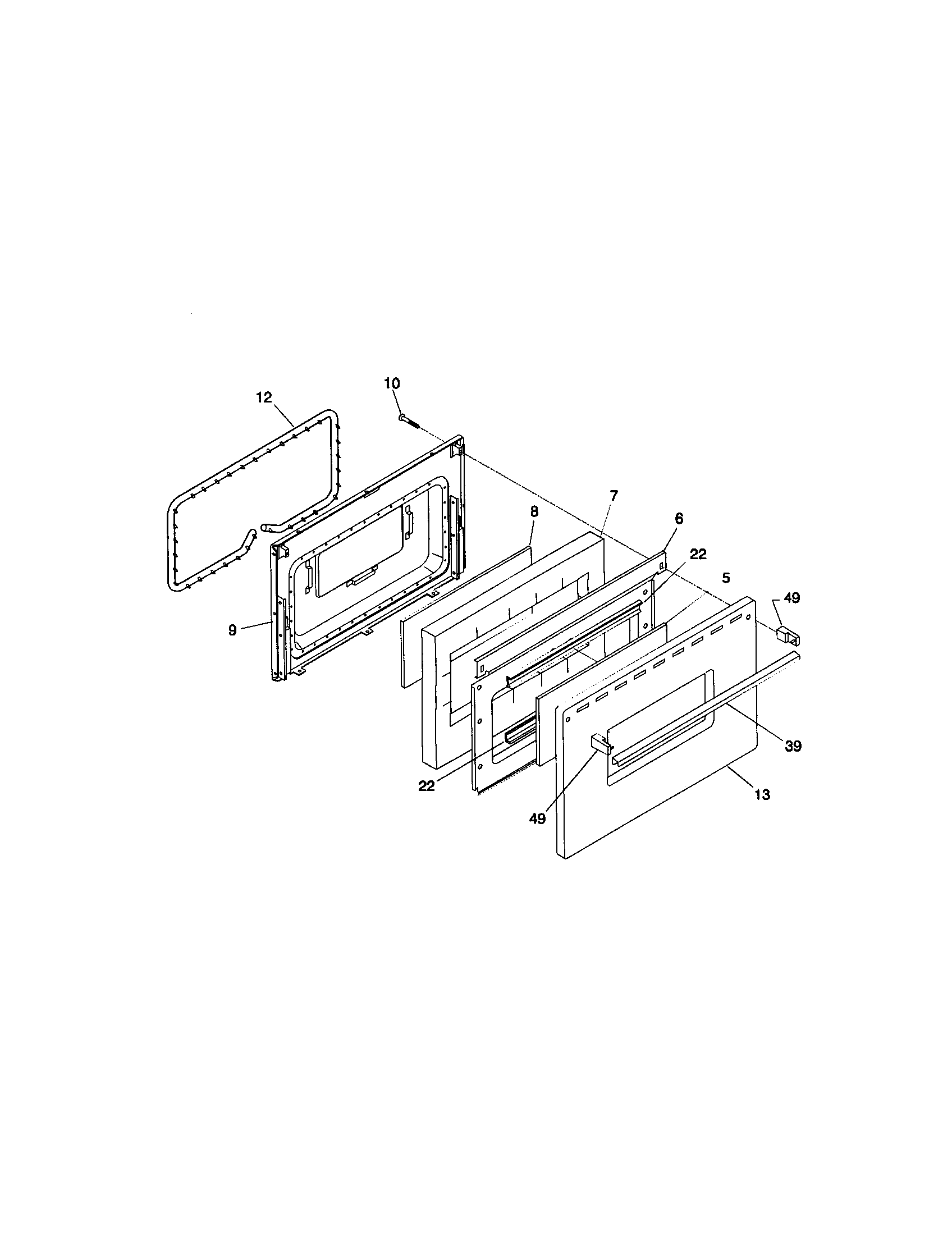 Kenmore 79071102001 door diagram