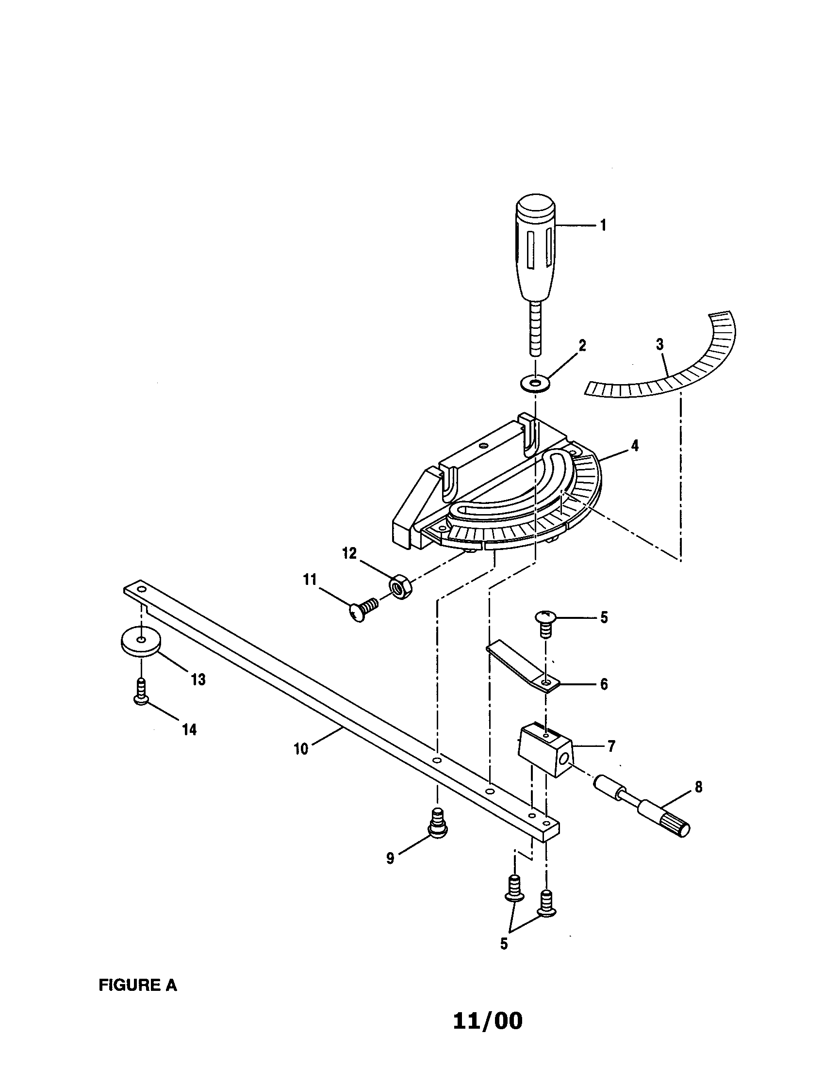 Craftsman 315228490 miter gauge assembly diagram