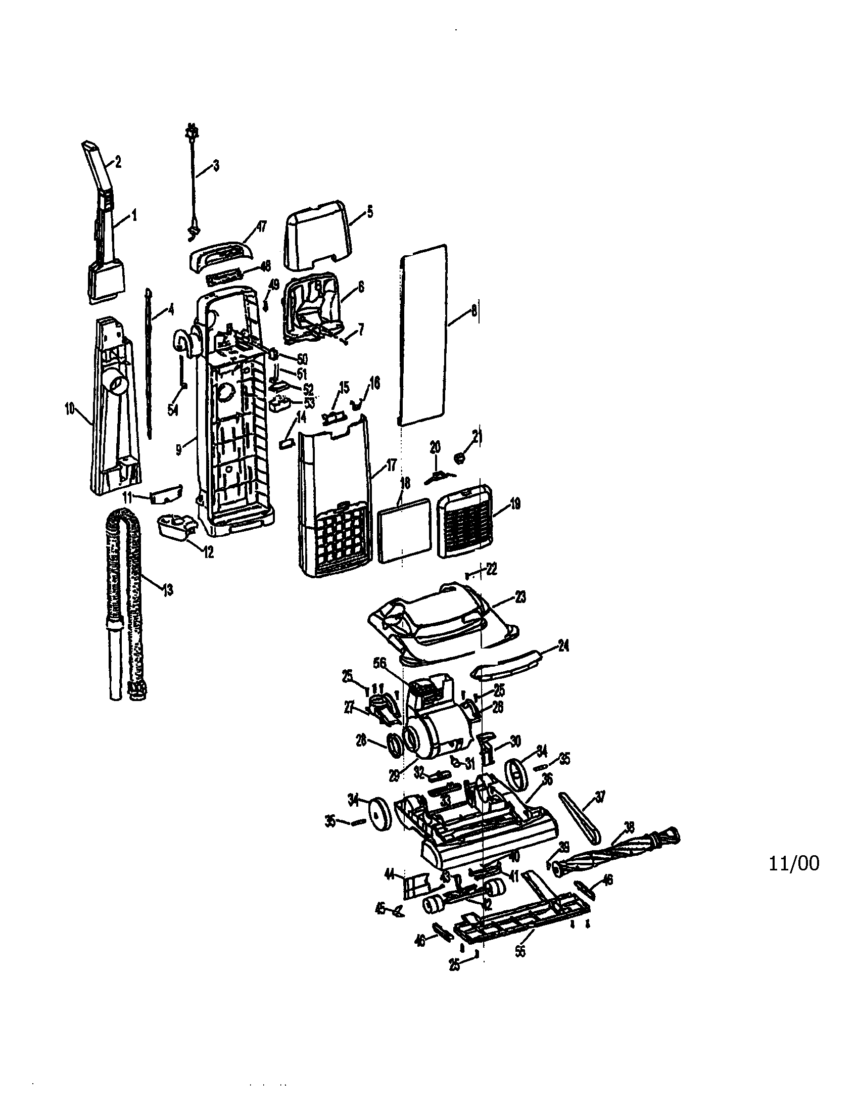 Hoover U5270-930 breathe easy w/edp diagram