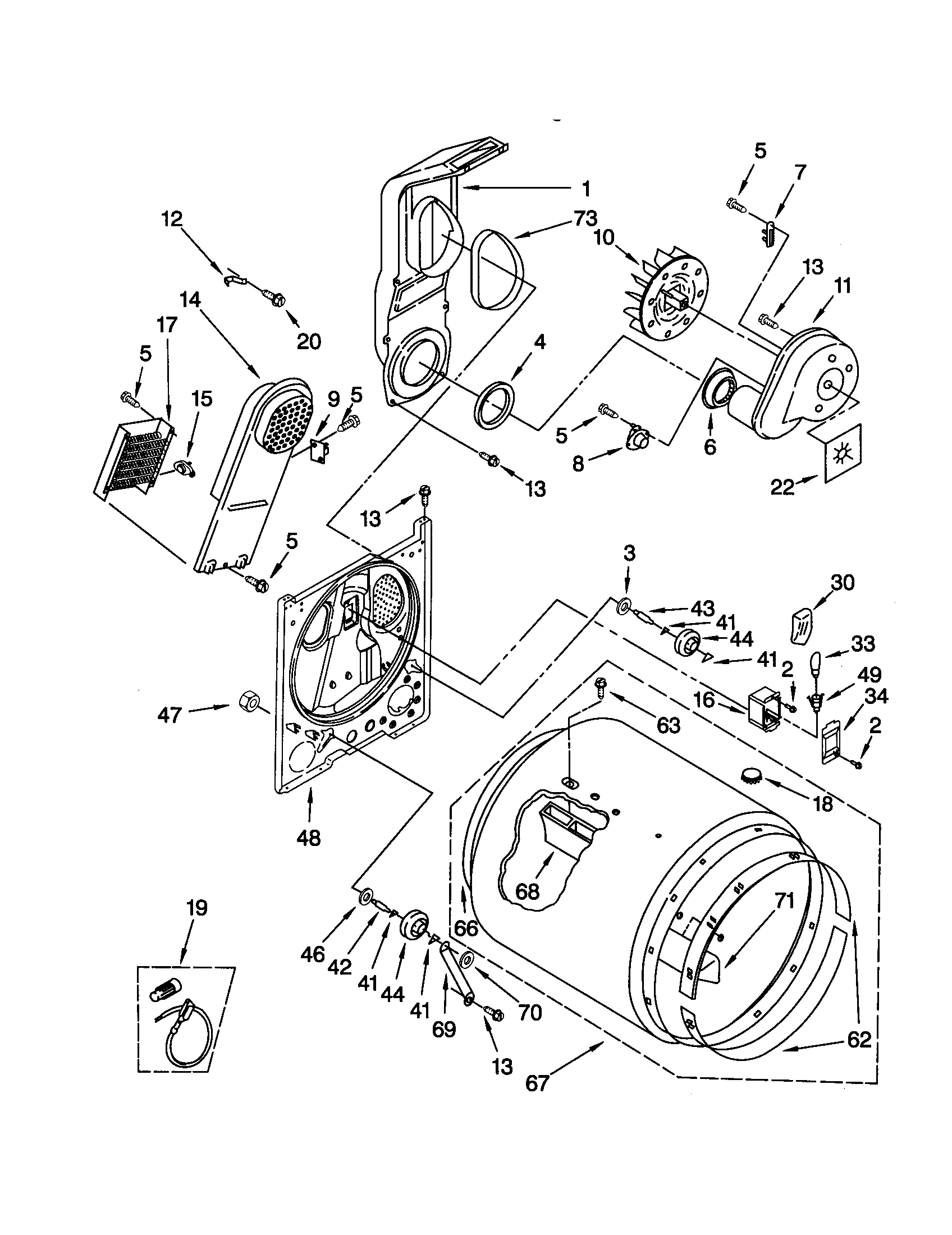 Whirlpool LEQ8857JQ1 bulkhead diagram