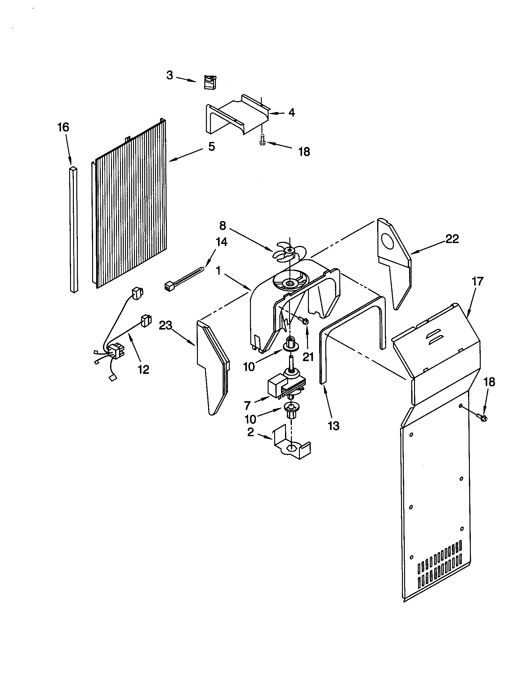 Whirlpool GD25DIXHB02 air flow diagram