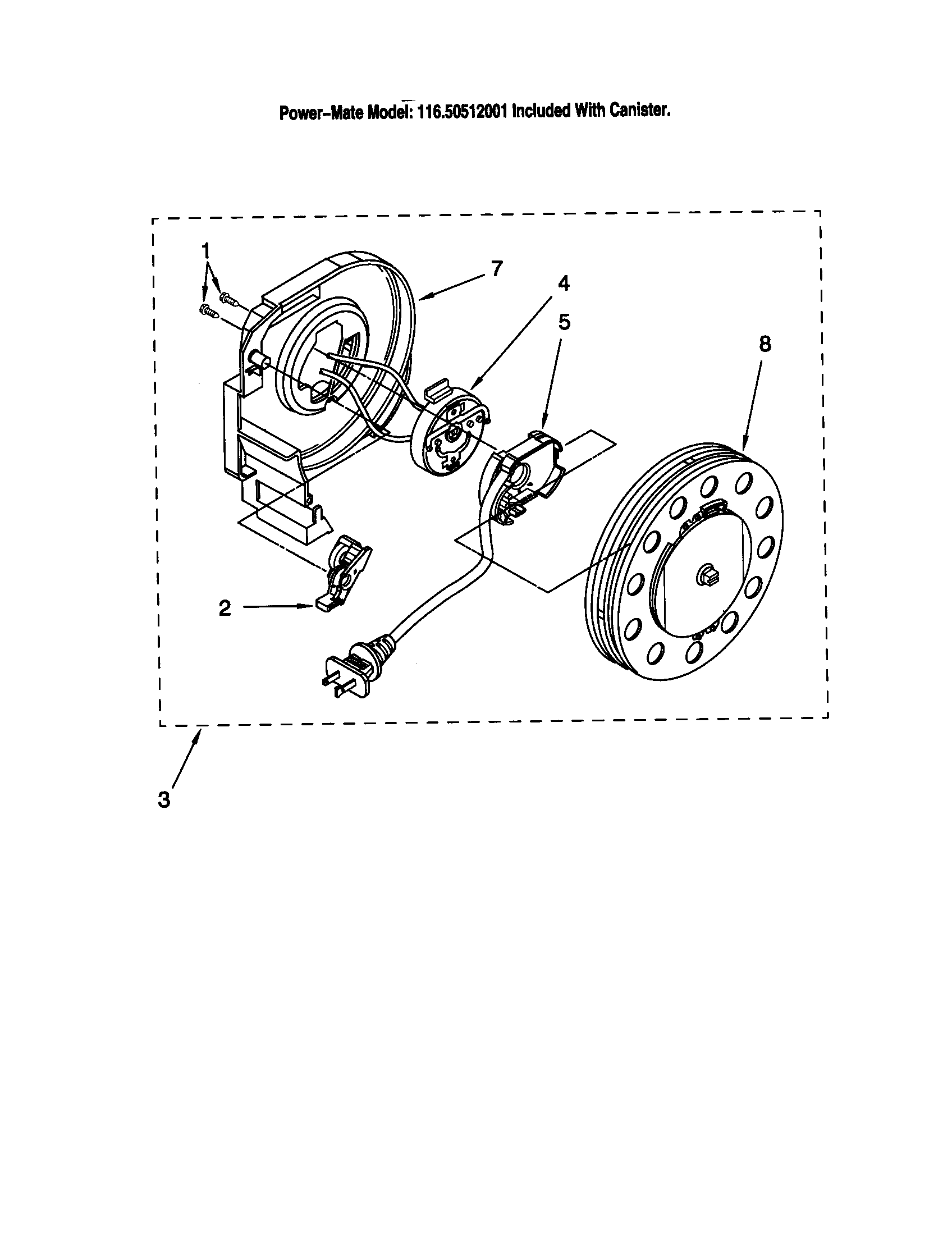 Kenmore 11620512001 power cord reel diagram