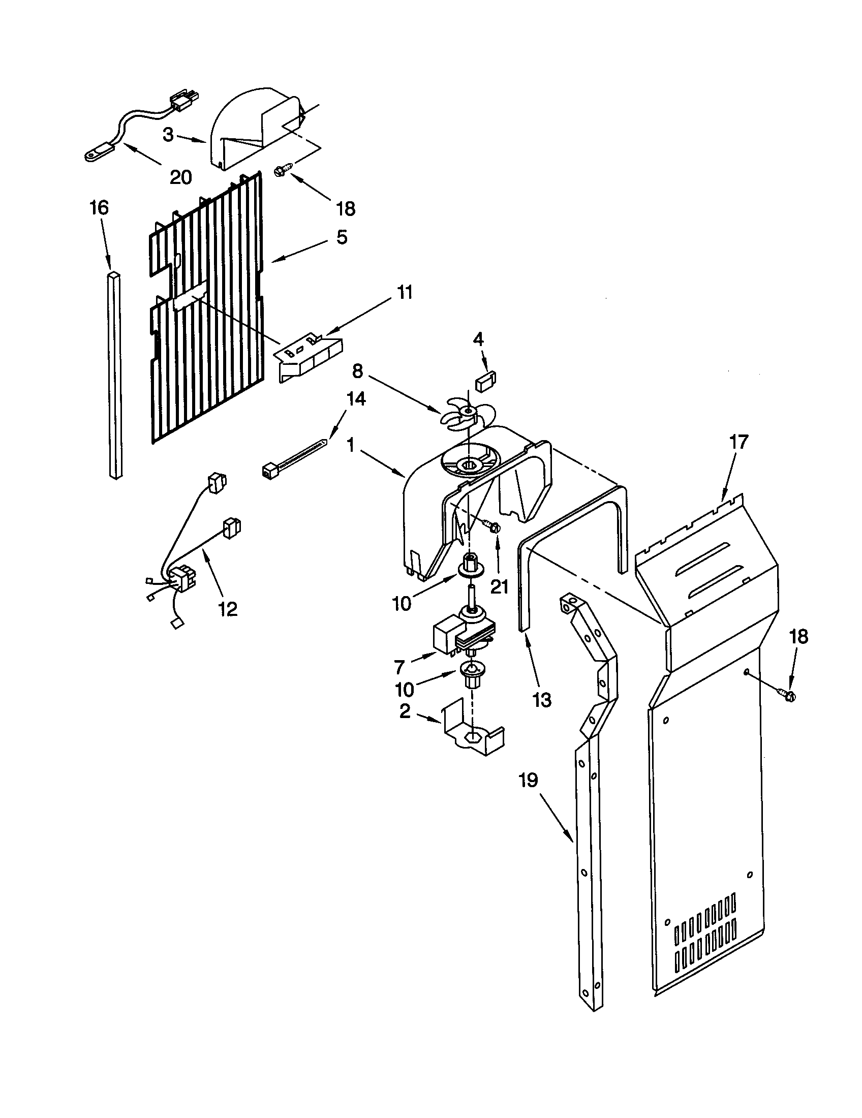 Whirlpool GD25SFCHS11 air flow diagram