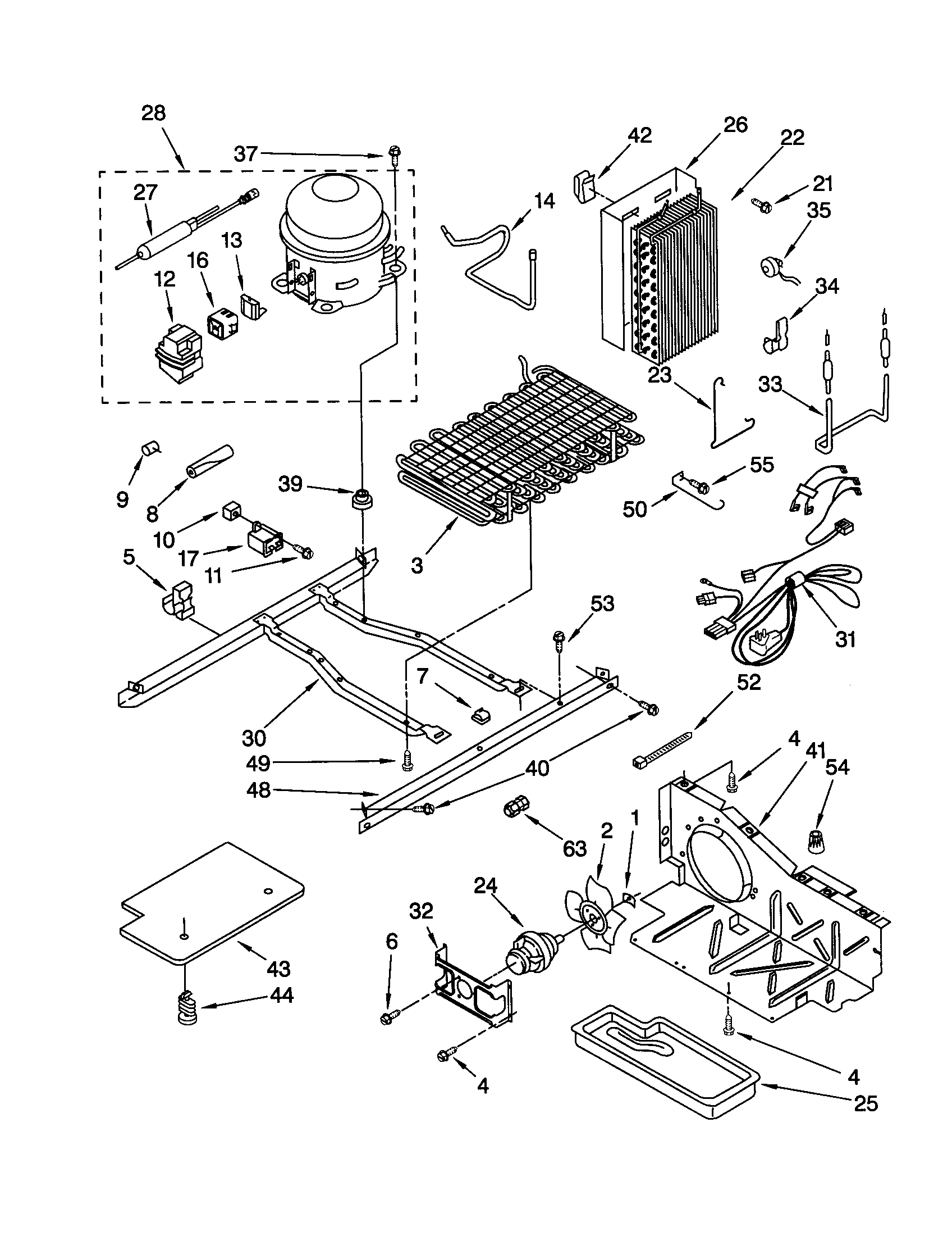 Whirlpool ED25PEXHB02 unit diagram