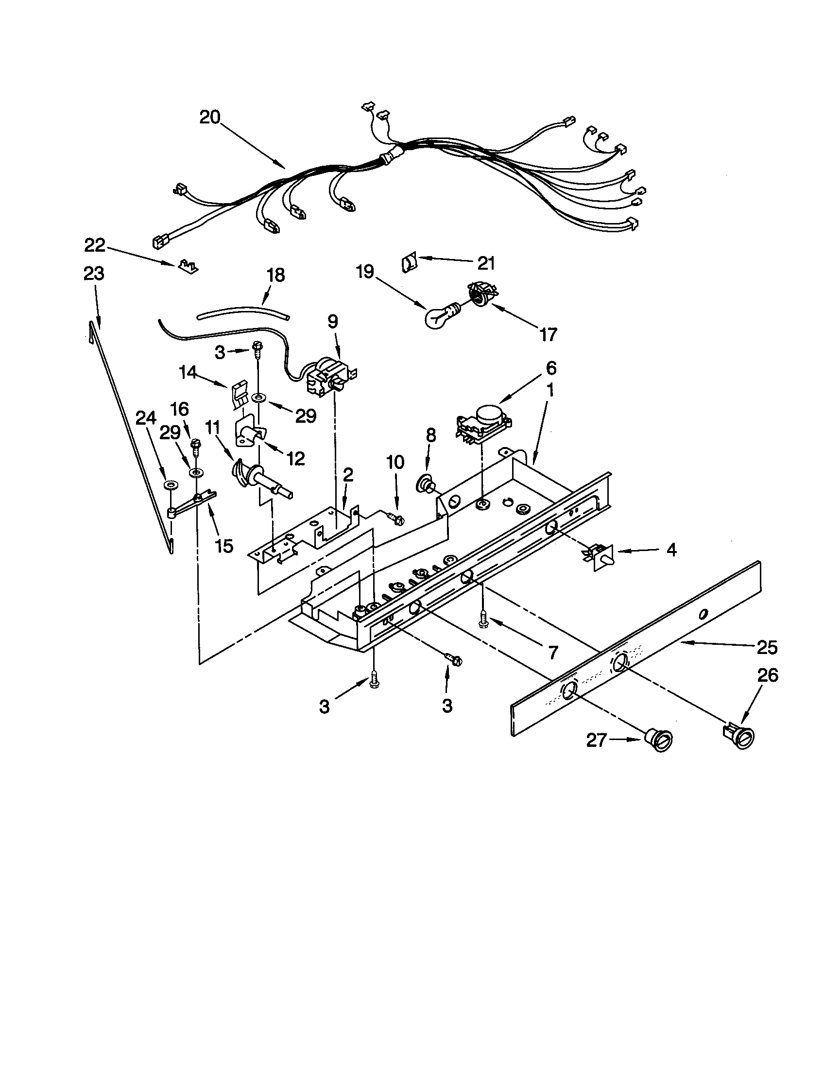 Whirlpool ED25PEXHB02 controls diagram