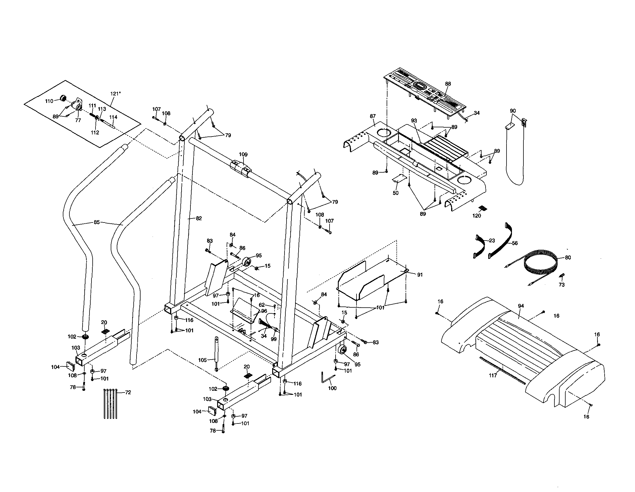 Proform PFTL69100 console diagram