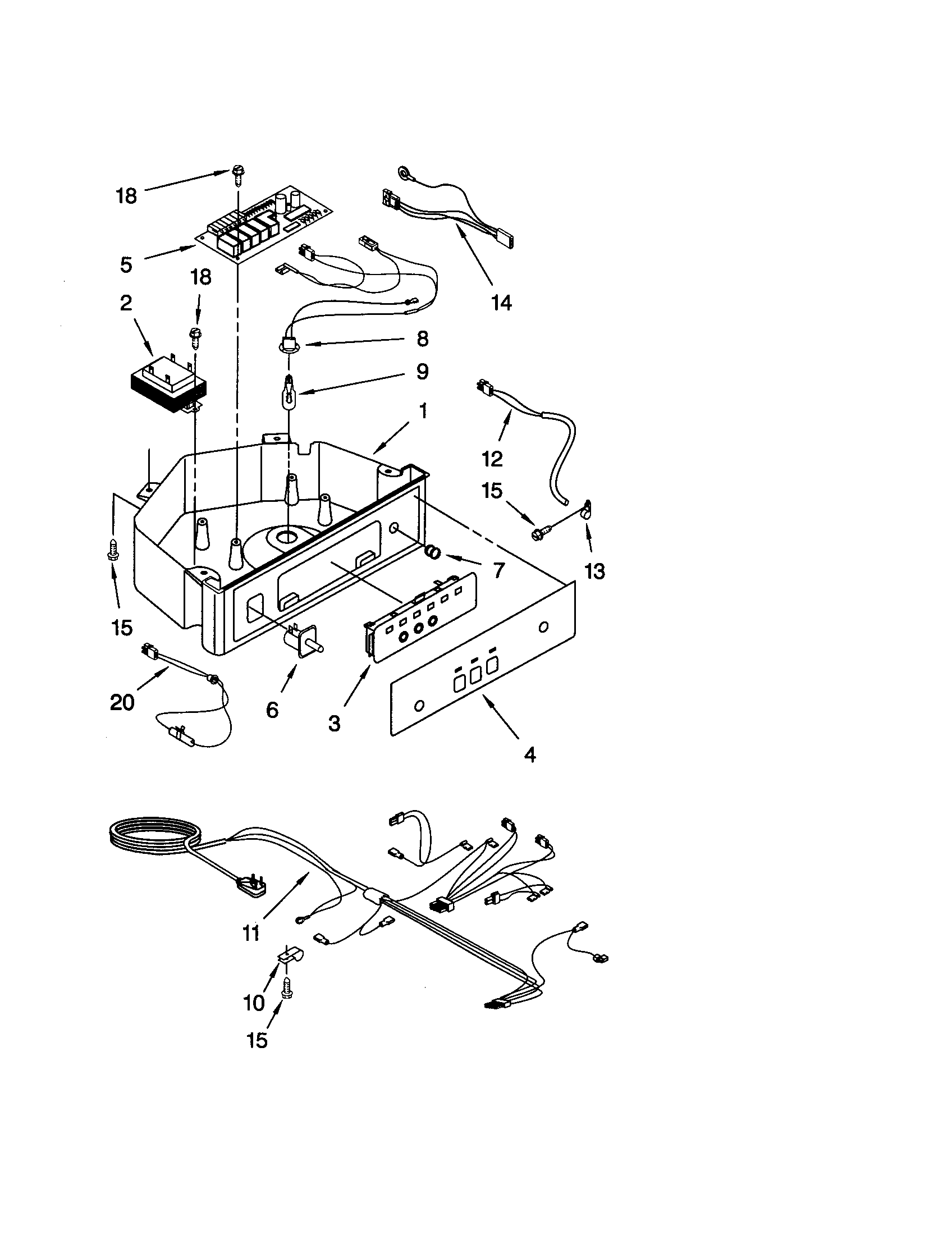 KitchenAid KUIS155HRS2 control panel diagram