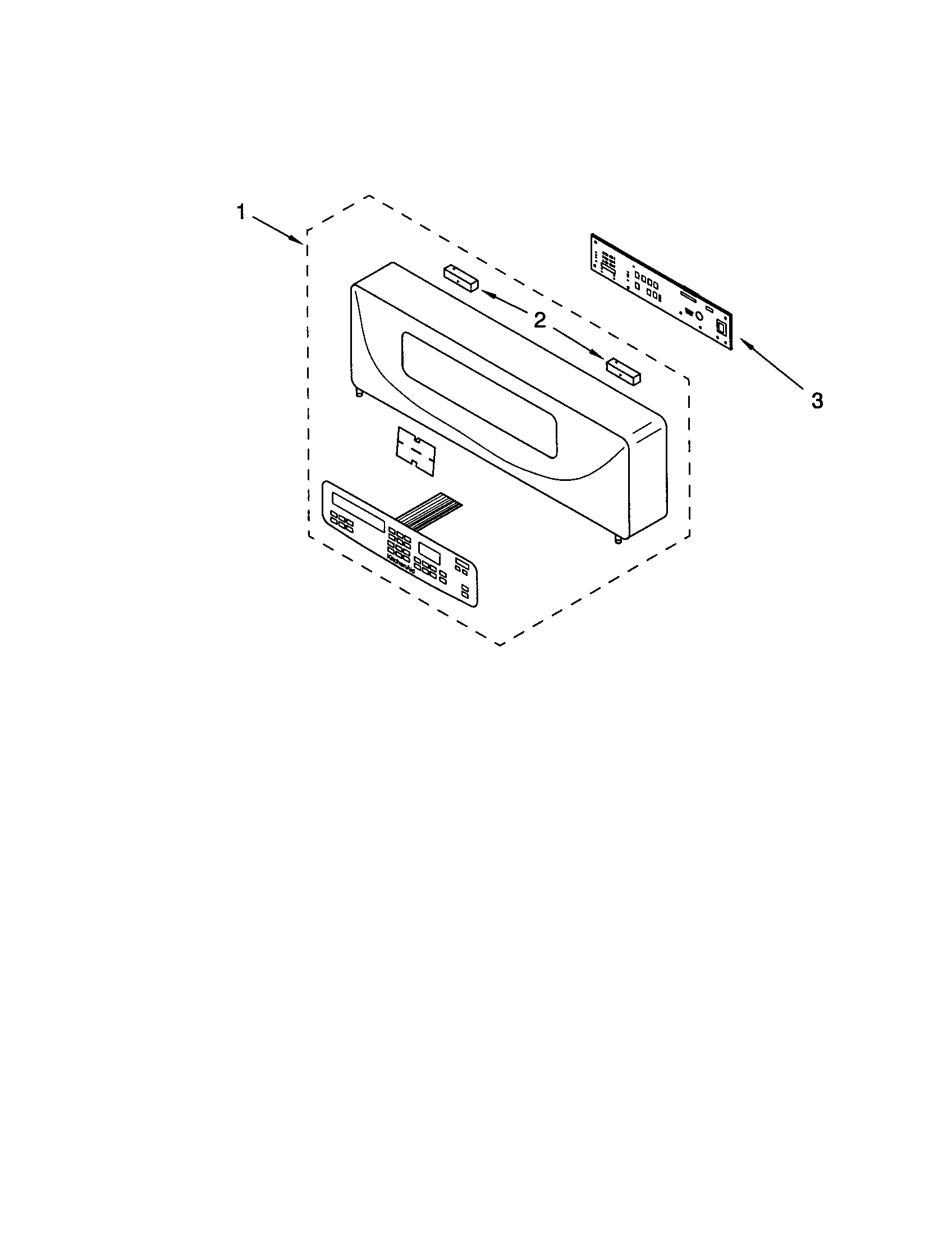 KitchenAid KEBS147DWH9 control panel diagram