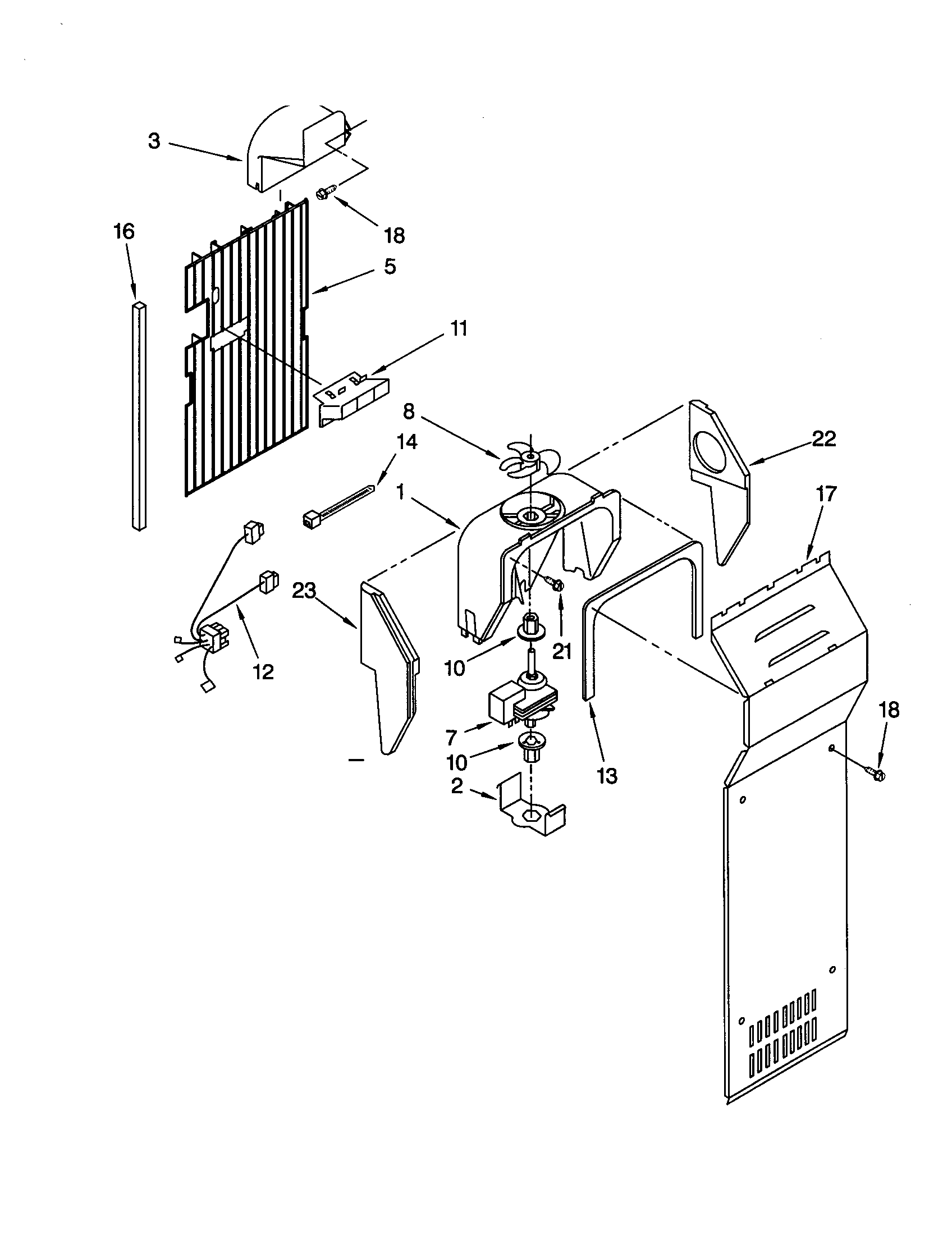 KitchenAid KSRW25FHBL02 air flow diagram