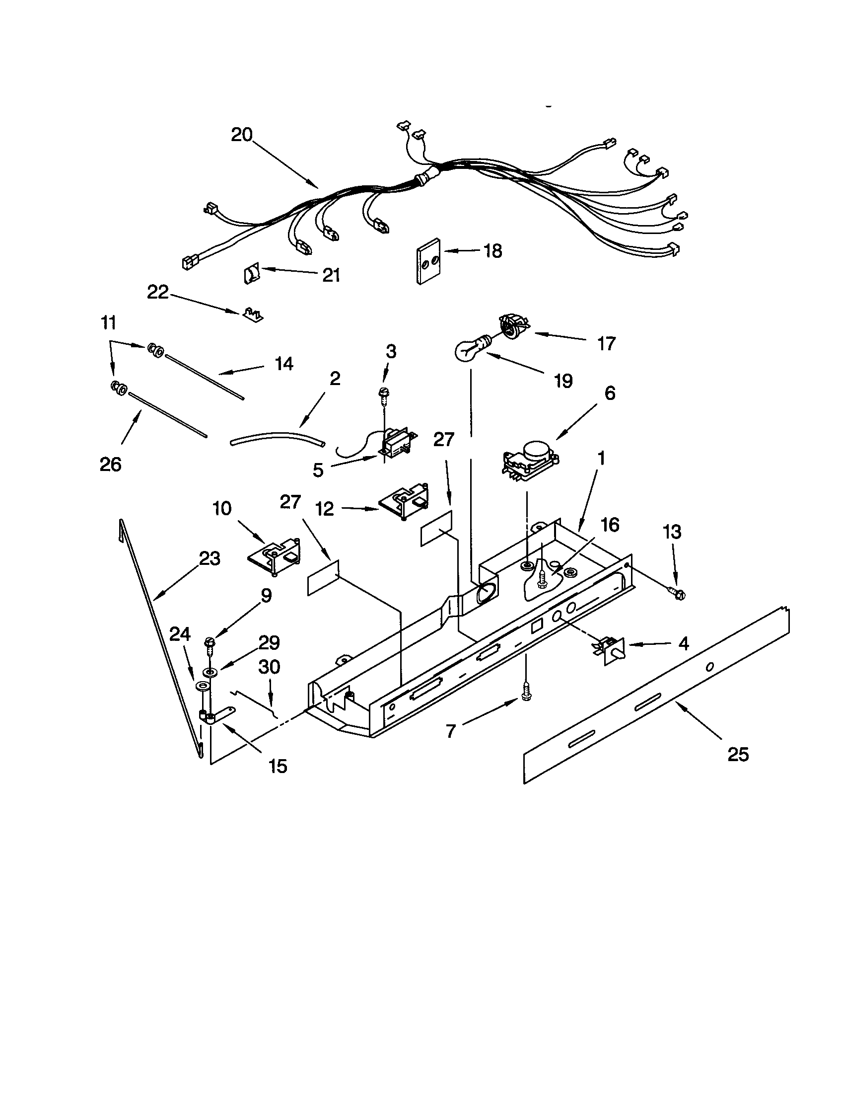 KitchenAid KSRW25FHBL02 controls diagram