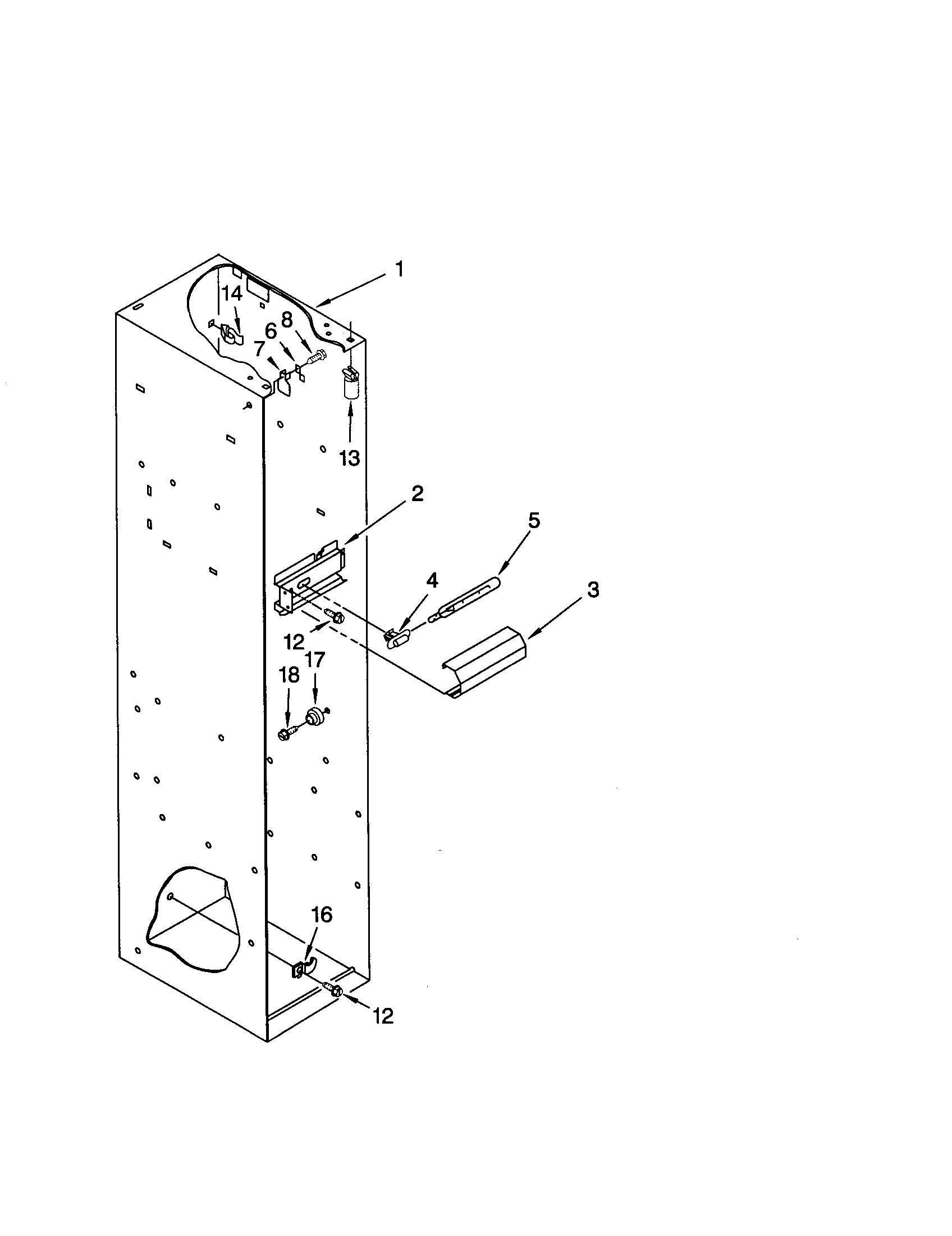 KitchenAid KSSS36QJX00 freezer liner diagram