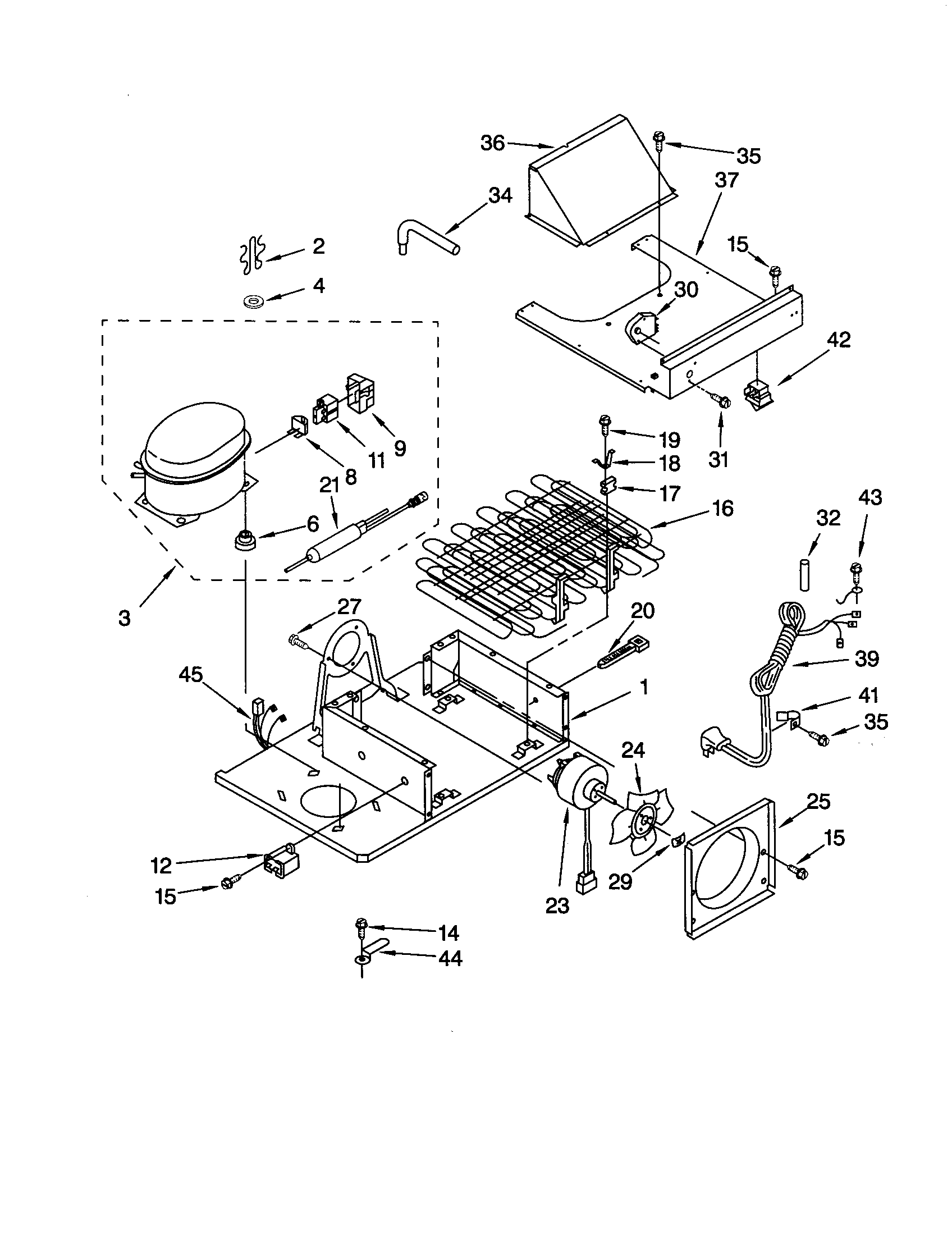 KitchenAid KSSS36QJX00 upper unit diagram