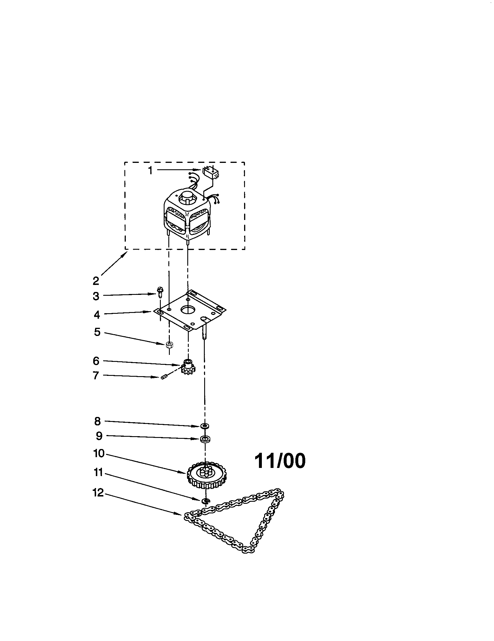 KitchenAid KUCC151JBL0 motor and drive diagram