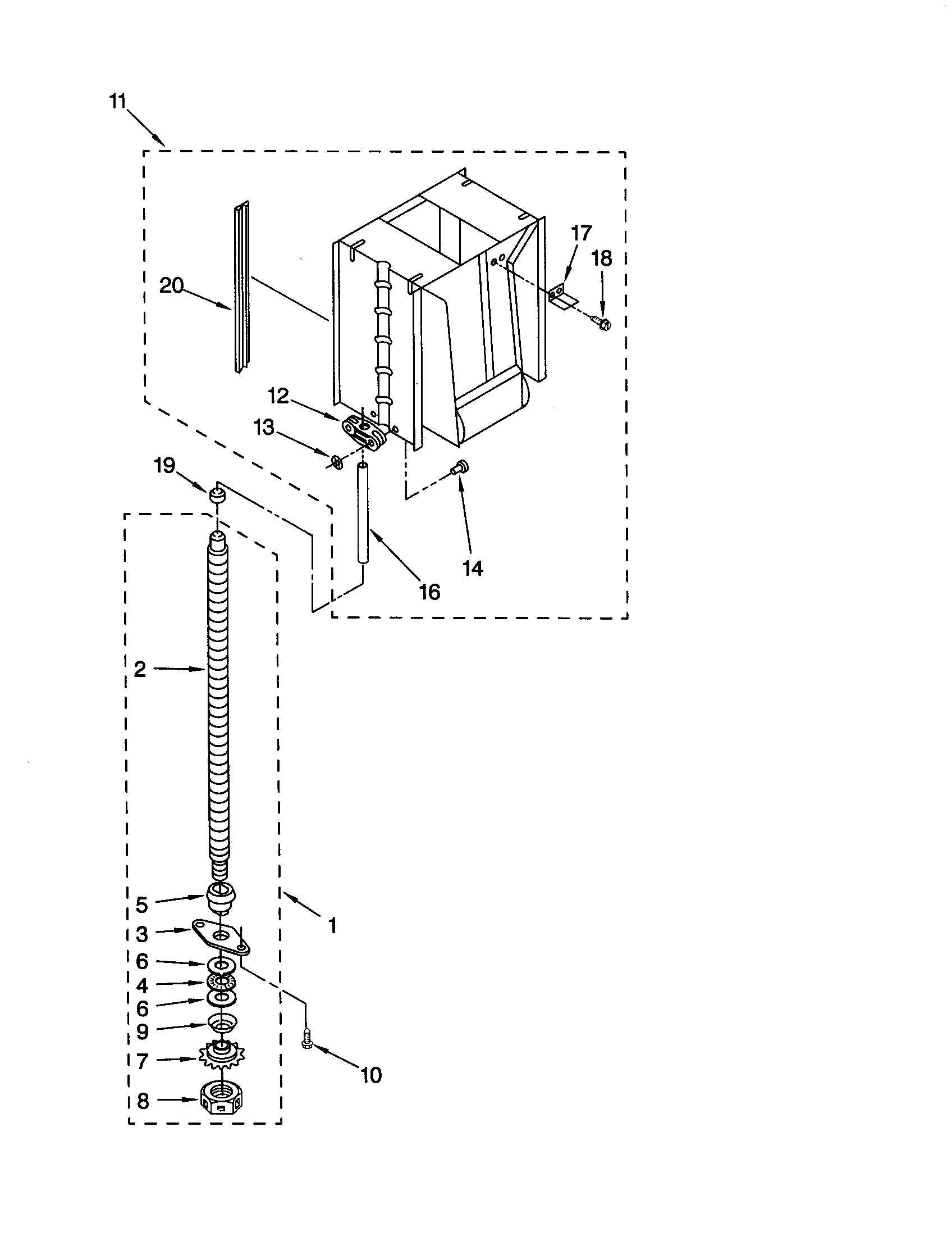 KitchenAid KUCC151JBL0 powerscrew and ram diagram