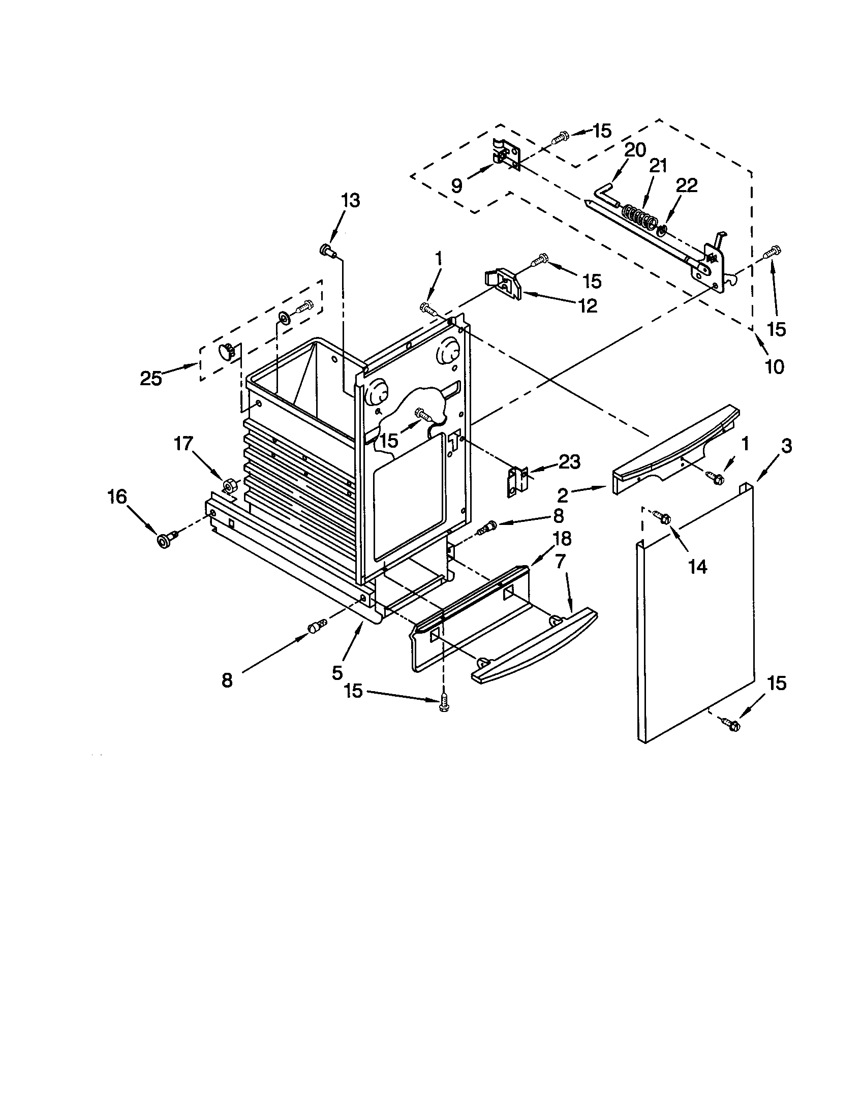 KitchenAid KUCC151JBL0 container diagram